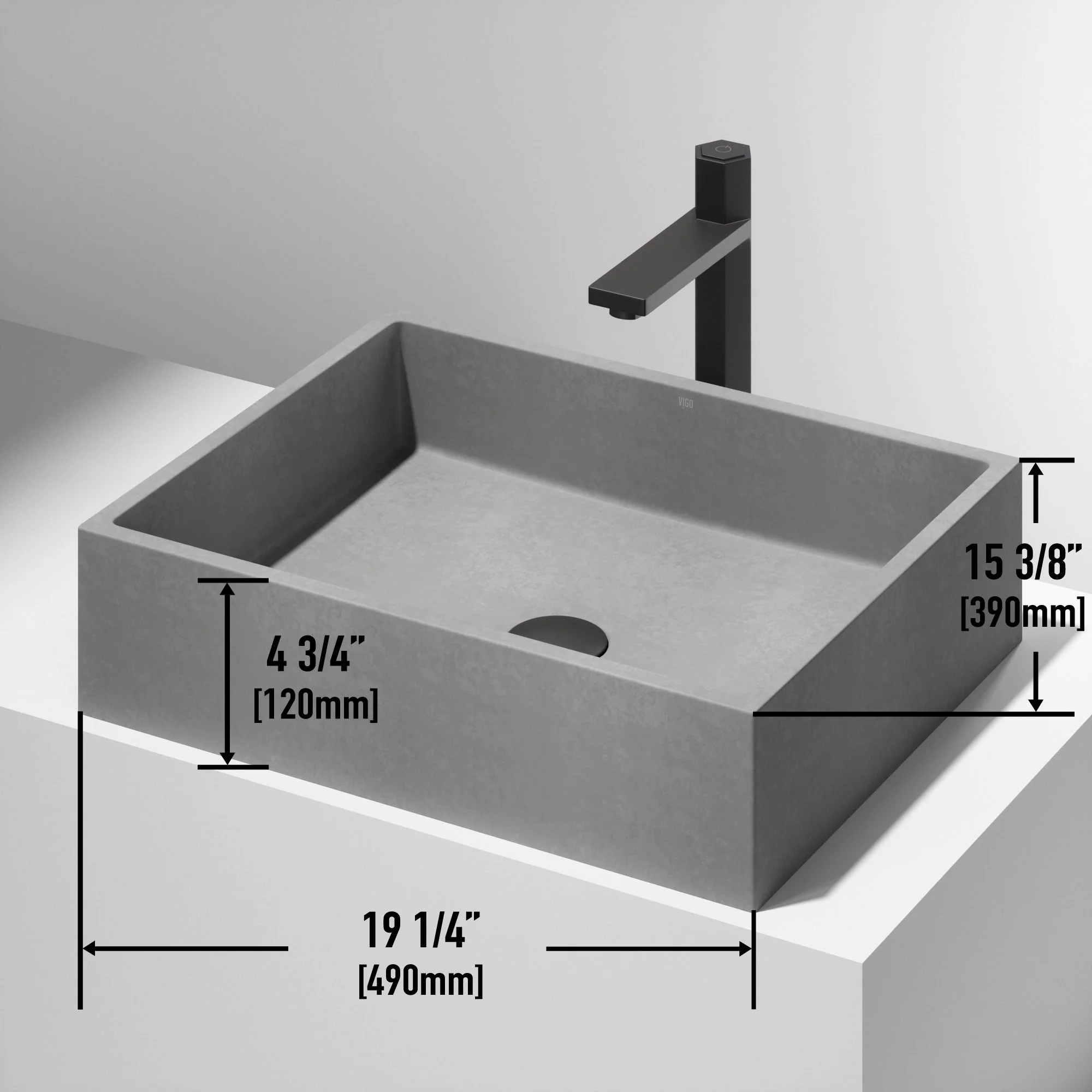 Alhambra Concreto Stone™ Vessel Sink - Image 17