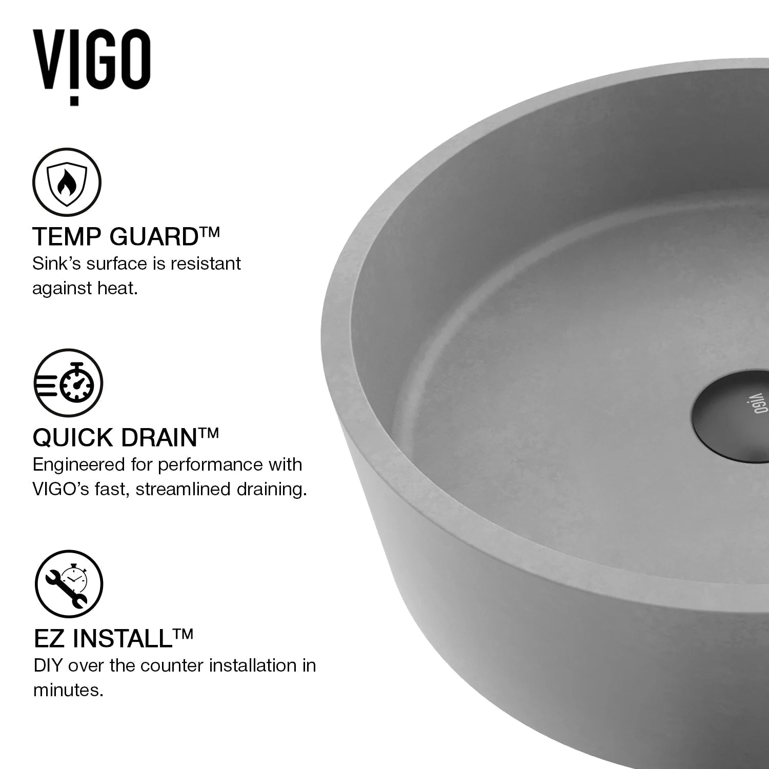 Amada Concreto Stone™ Vessel Sink - Image 22