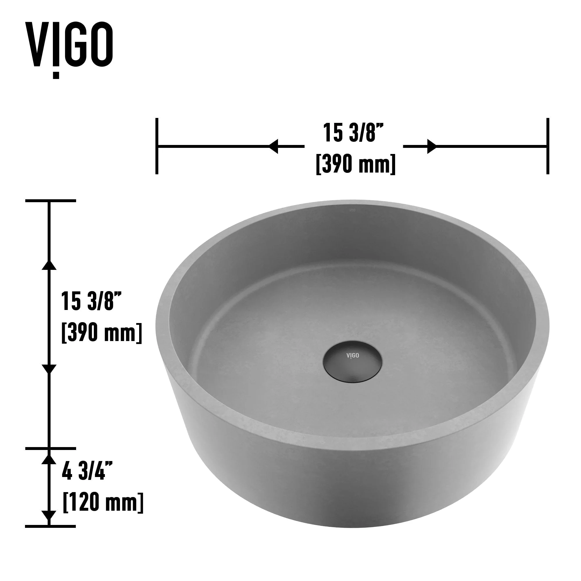 Amada Concreto Stone™ Vessel Sink - Image 23