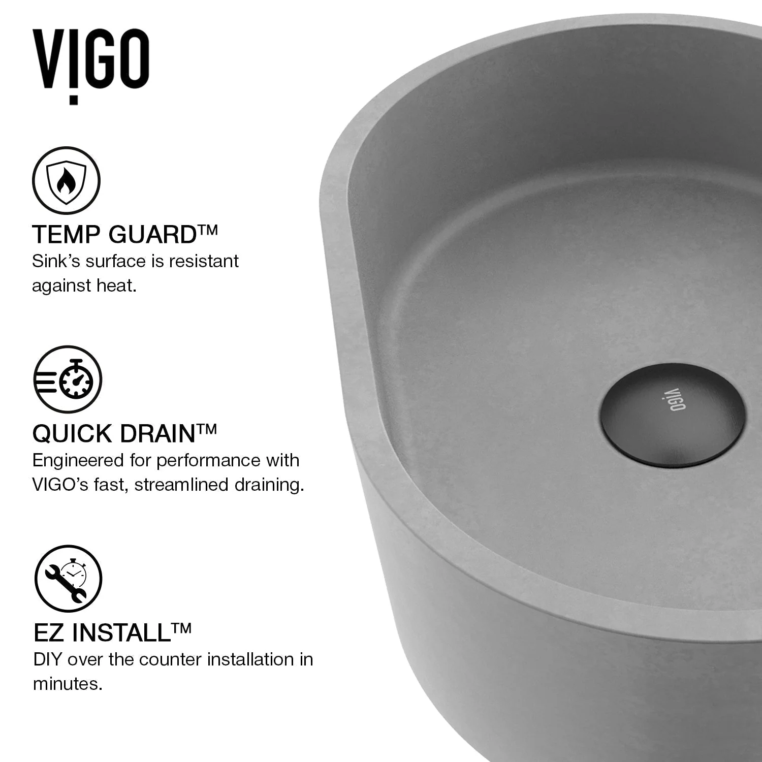 Amada Concreto Stone™ Vessel Sink - Image 8