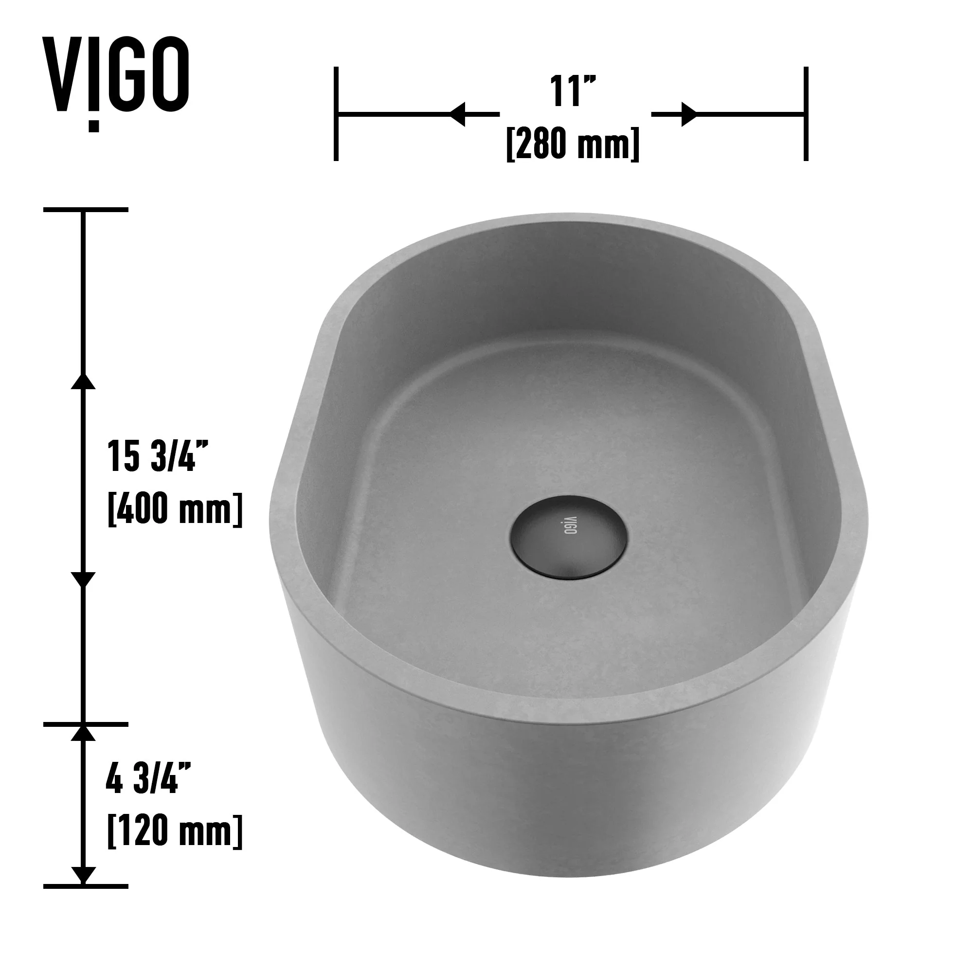 Amada Concreto Stone™ Vessel Sink - Image 9