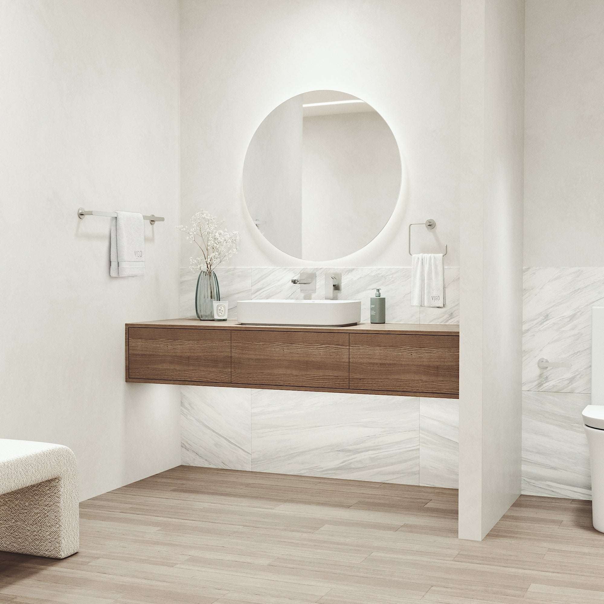 Arden 3-Piece Bath Hardware Set with 24 in. Towel Bar, Toilet Paper Holder, Hand Towel Holder - Image 26