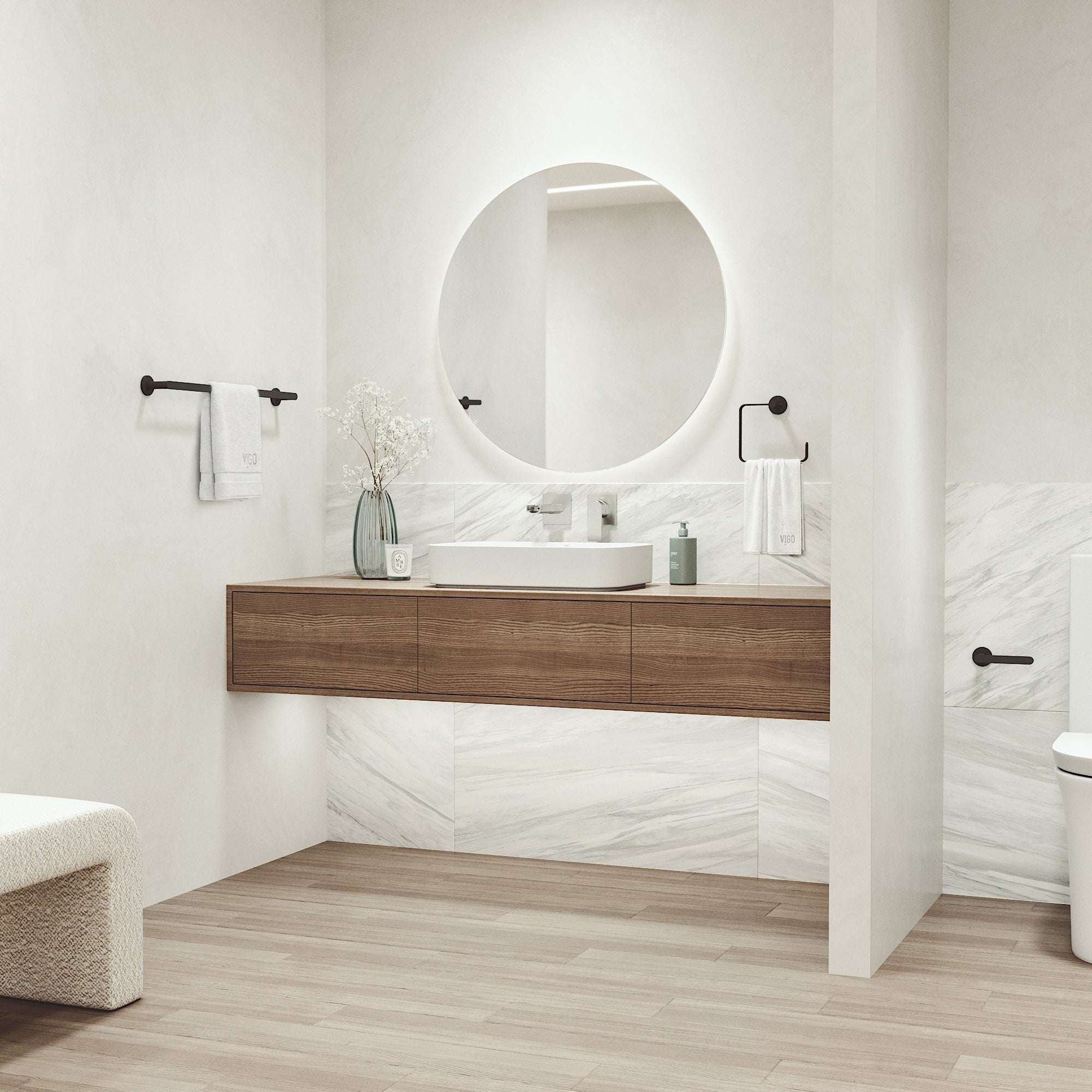 Arden 3-Piece Bath Hardware Set with 24 in. Towel Bar, Toilet Paper Holder, Hand Towel Holder - Image 38