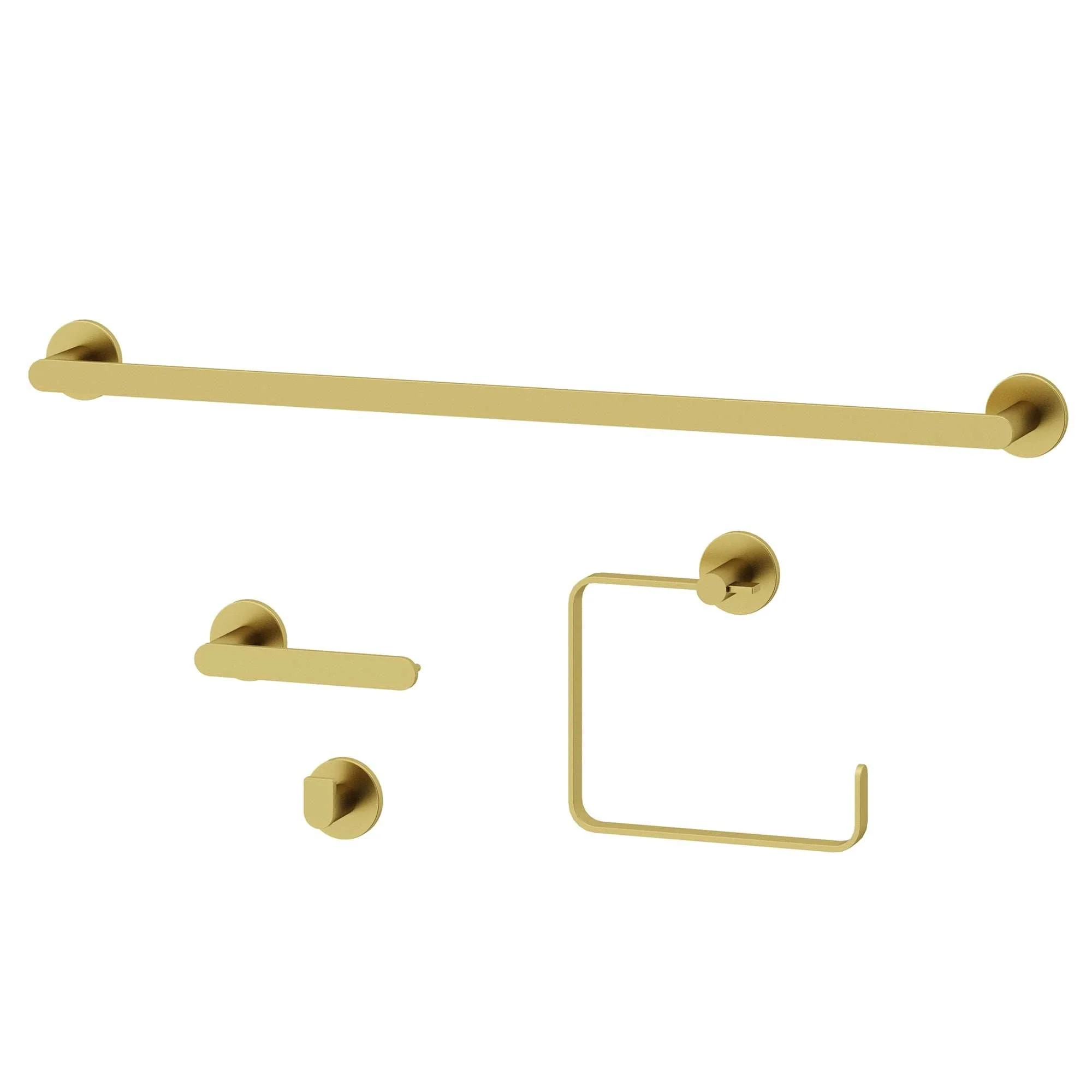 Arden 4-Piece Bath Hardware Set with 24 in. Towel Bar, Toilet Paper Holder, Hand Towel Holder, Hook - Image 26