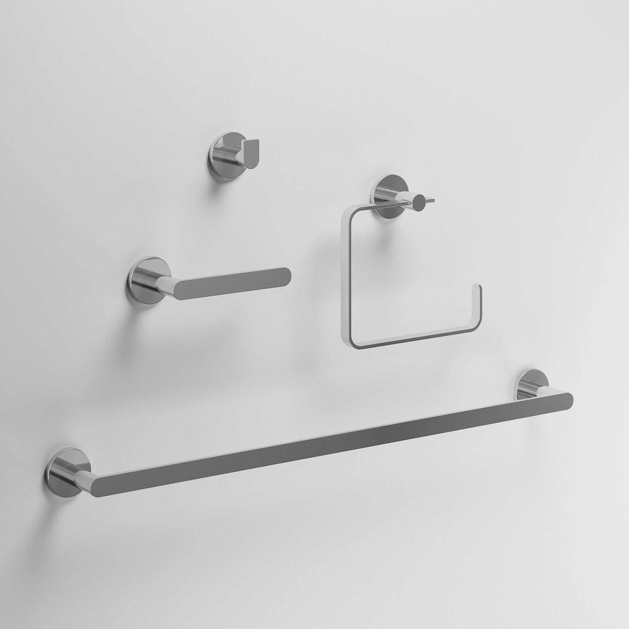 Arden 4-Piece Bath Hardware Set with 24 in. Towel Bar, Toilet Paper Holder, Hand Towel Holder, Hook - Image 27