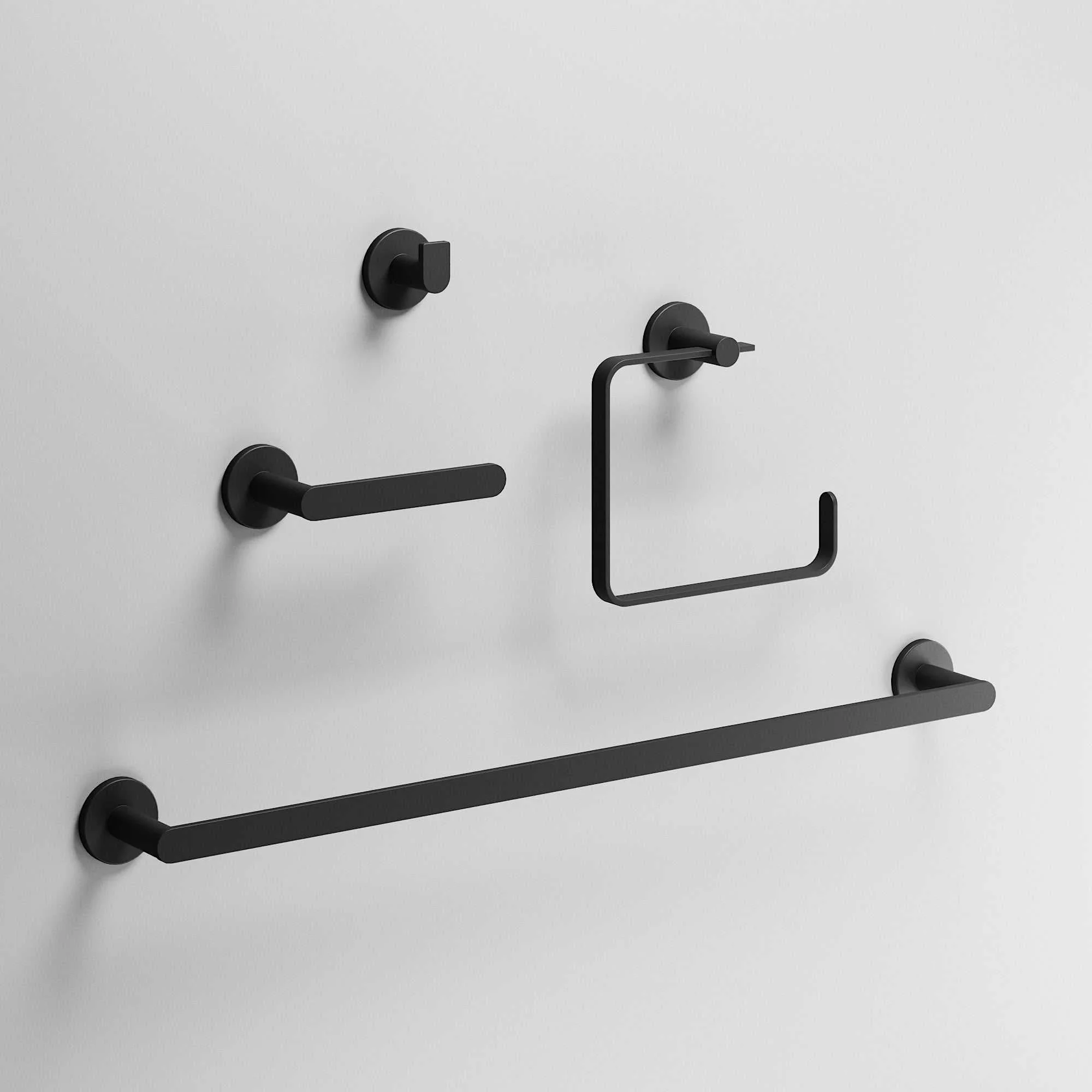 Arden 4-Piece Bath Hardware Set with 24 in. Towel Bar, Toilet Paper Holder, Hand Towel Holder, Hook - Image 40