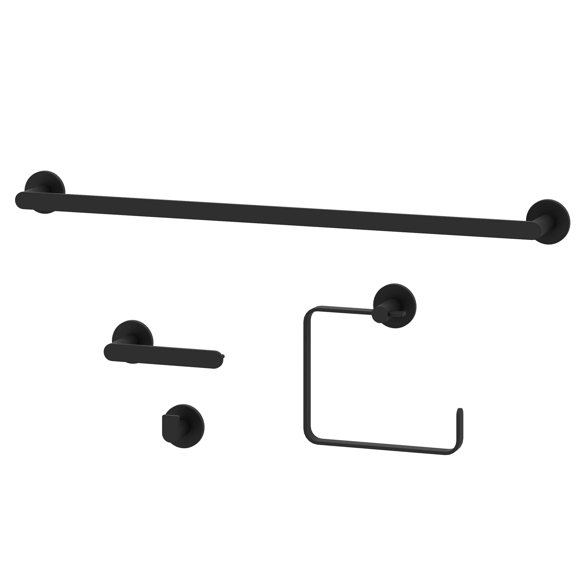 Arden 4-Piece Bath Hardware Set with 24 in. Towel Bar, Toilet Paper Holder, Hand Towel Holder, Hook - Image 52