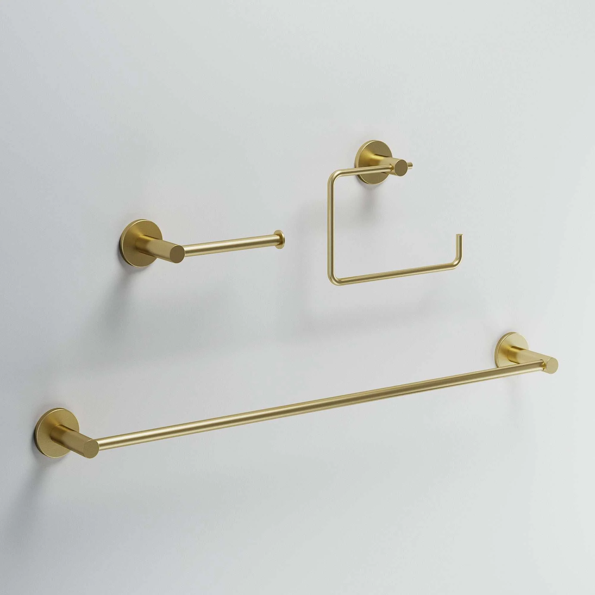 Cass 3-Piece Bath Hardware Set with 24 in. Towel Bar, Toilet Paper Holder, Hand Towel Holder - Image 13