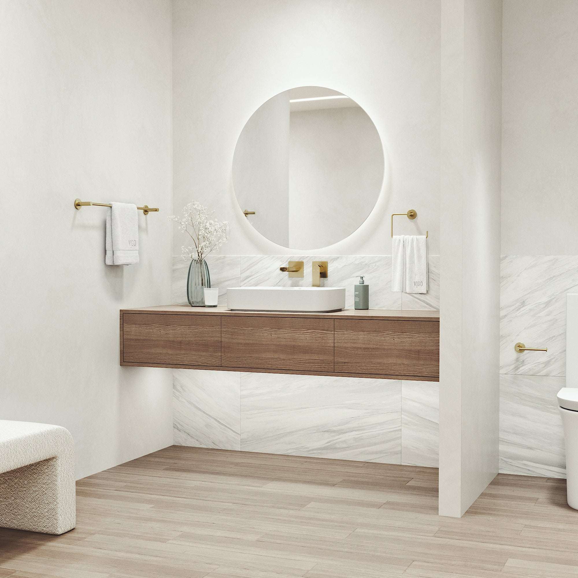 Cass 3-Piece Bath Hardware Set with 24 in. Towel Bar, Toilet Paper Holder, Hand Towel Holder - Image 14
