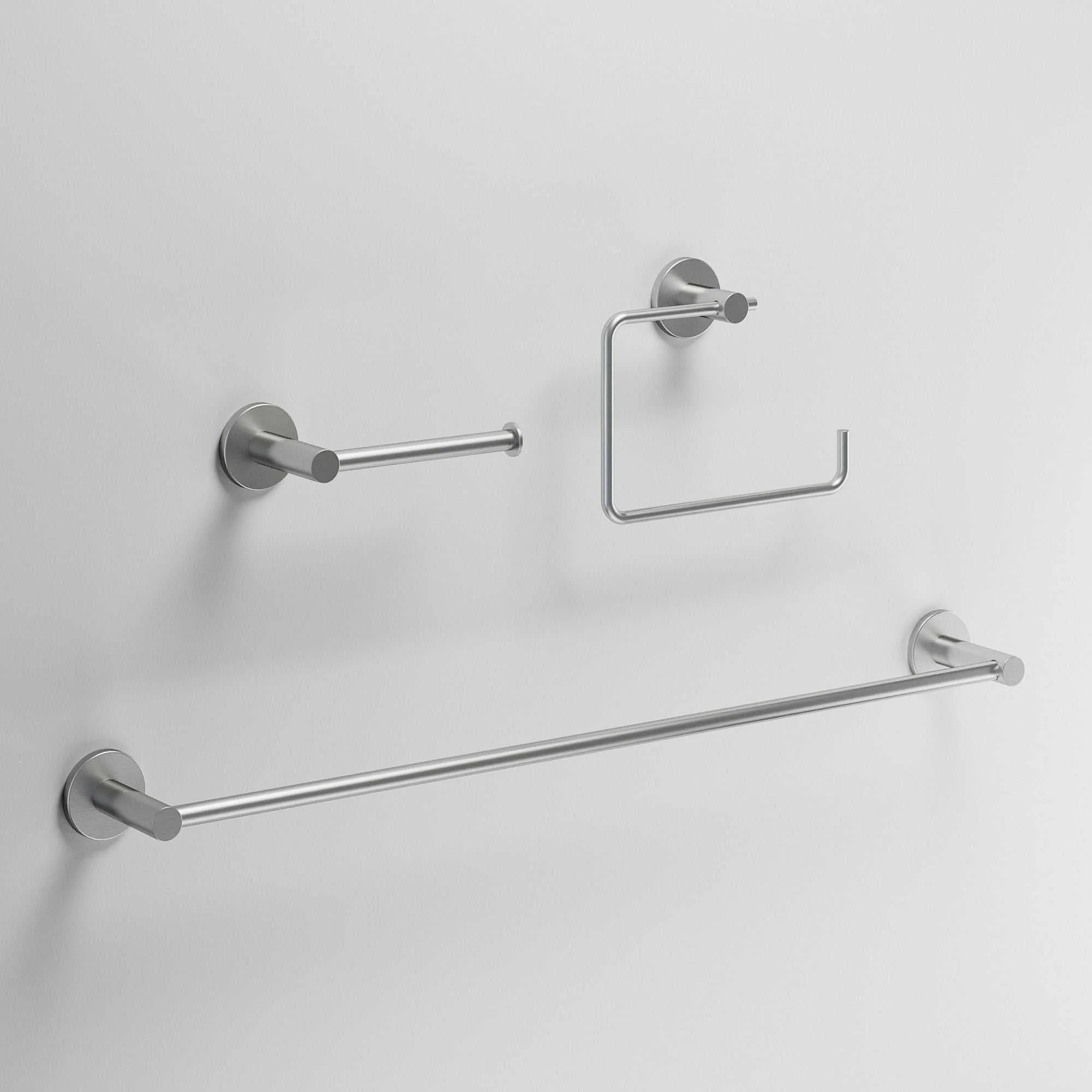 Cass 3-Piece Bath Hardware Set with 24 in. Towel Bar, Toilet Paper Holder, Hand Towel Holder - Image 25