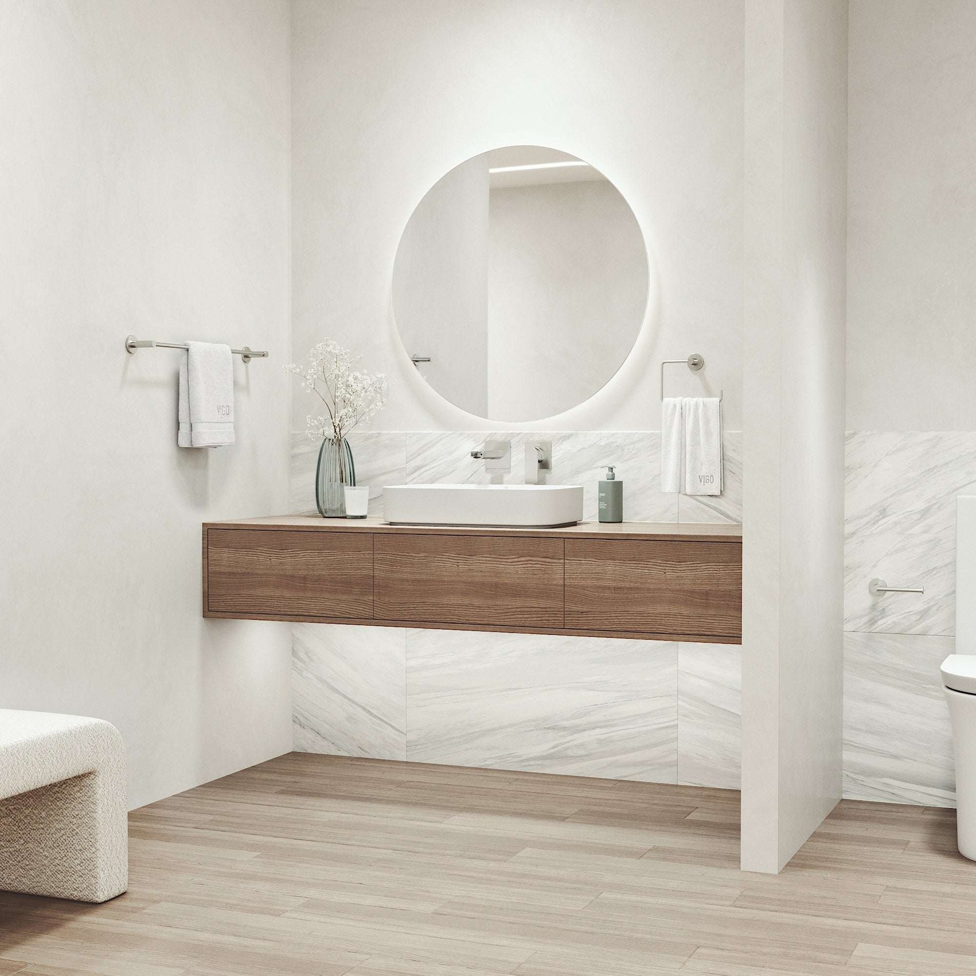 Cass 3-Piece Bath Hardware Set with 24 in. Towel Bar, Toilet Paper Holder, Hand Towel Holder - Image 26