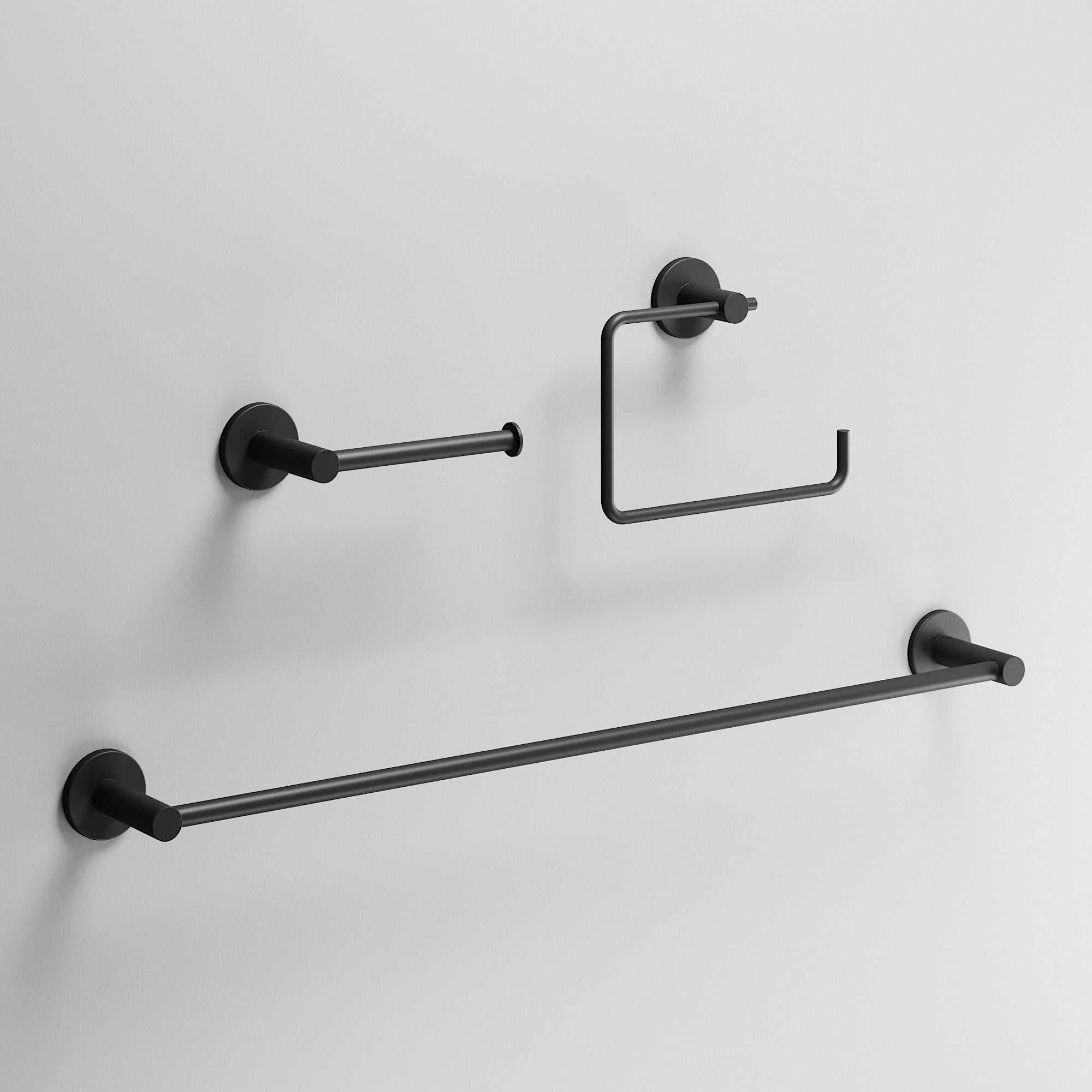 Cass 3-Piece Bath Hardware Set with 24 in. Towel Bar, Toilet Paper Holder, Hand Towel Holder - Image 37