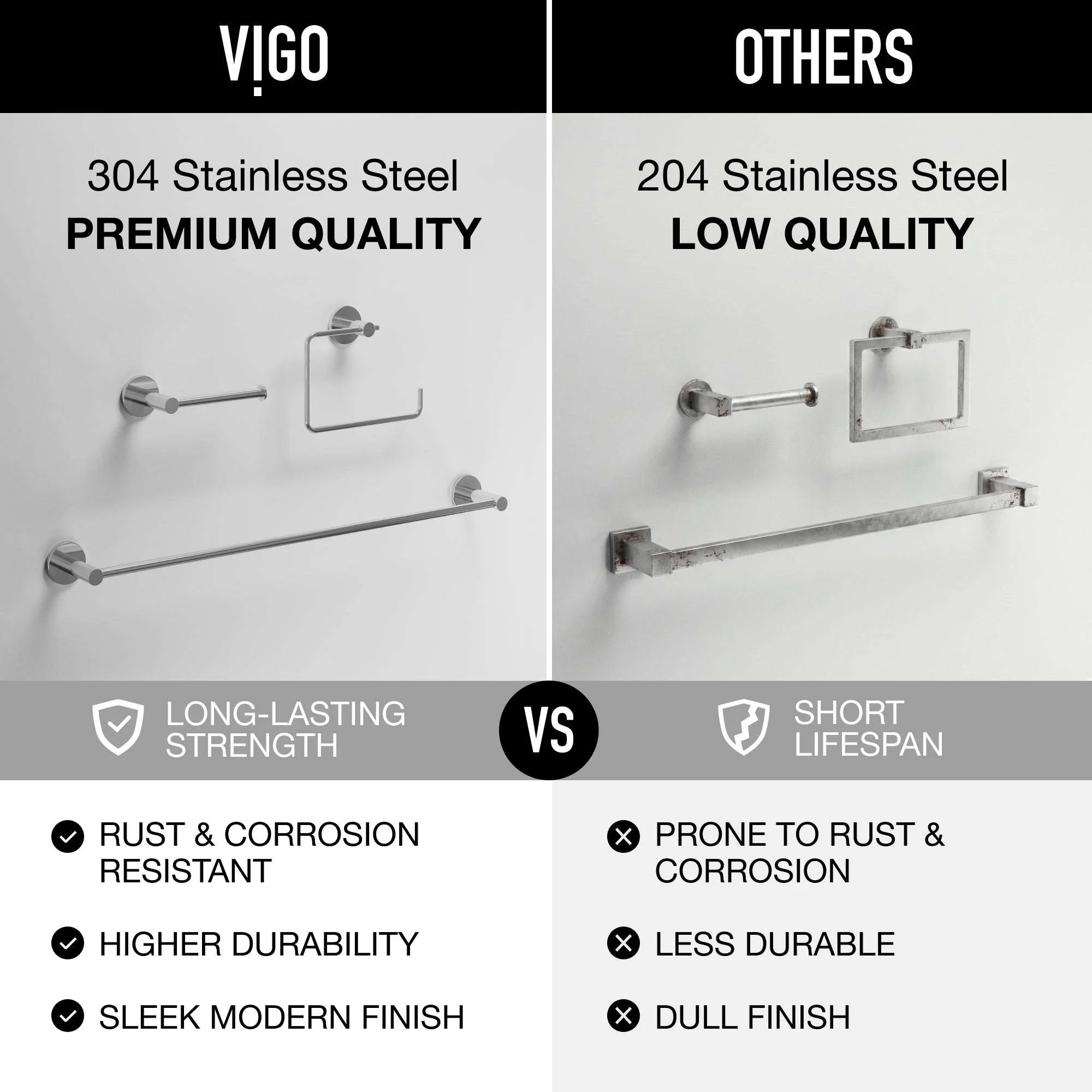 Cass 3-Piece Bath Hardware Set with 24 in. Towel Bar, Toilet Paper Holder, Hand Towel Holder - Image 5