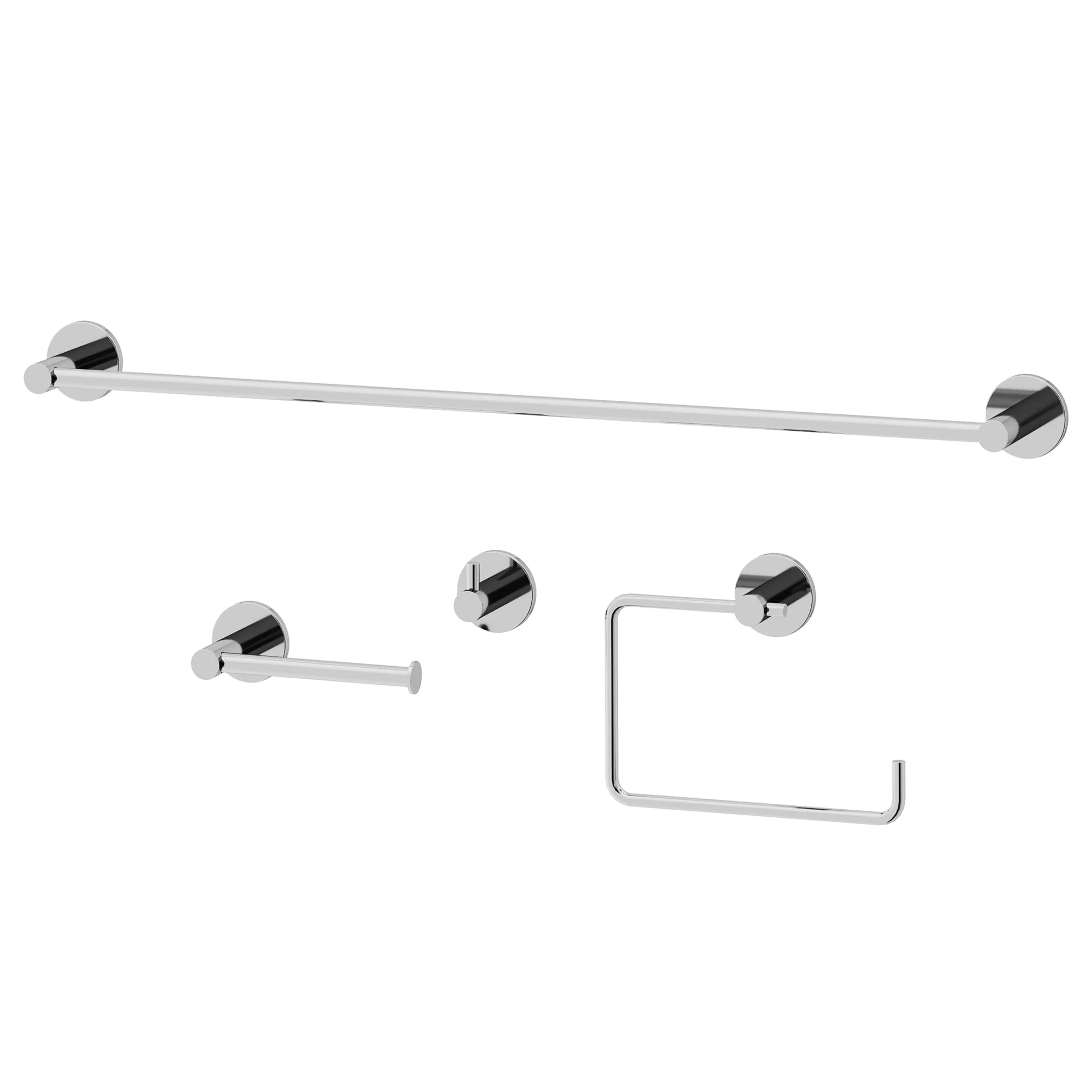 Cass 4-Piece Bath Hardware Set with 24 in. Towel Bar, Toilet Paper Holder, Hand Towel Holder, Hook - Image 26