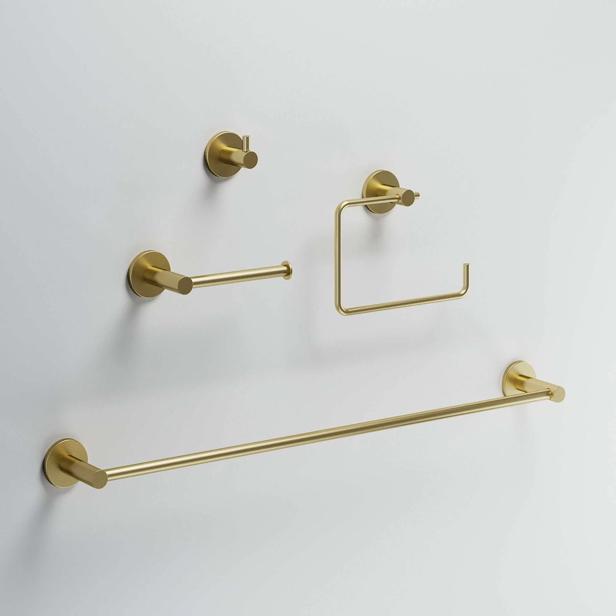 Cass 4-Piece Bath Hardware Set with 24 in. Towel Bar, Toilet Paper Holder, Hand Towel Holder, Hook - Image 27