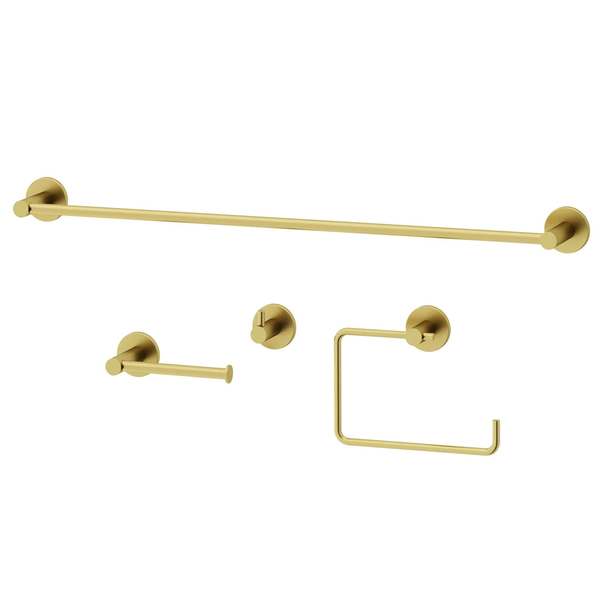 Cass 4-Piece Bath Hardware Set with 24 in. Towel Bar, Toilet Paper Holder, Hand Towel Holder, Hook - Image 39