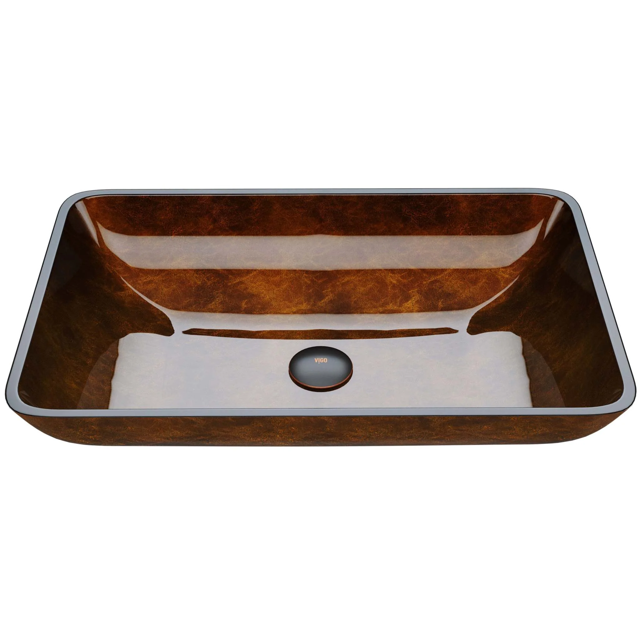 Donatella Rectangular Glass Vessel Sink - Image 10