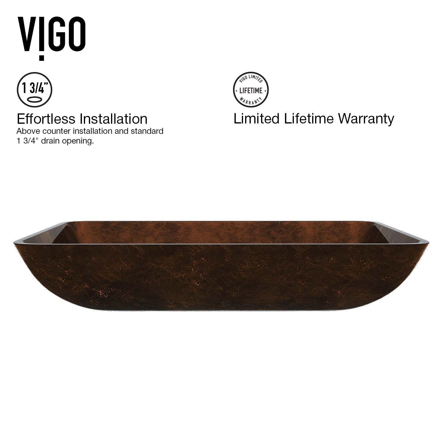 Donatella Rectangular Glass Vessel Sink - Image 14