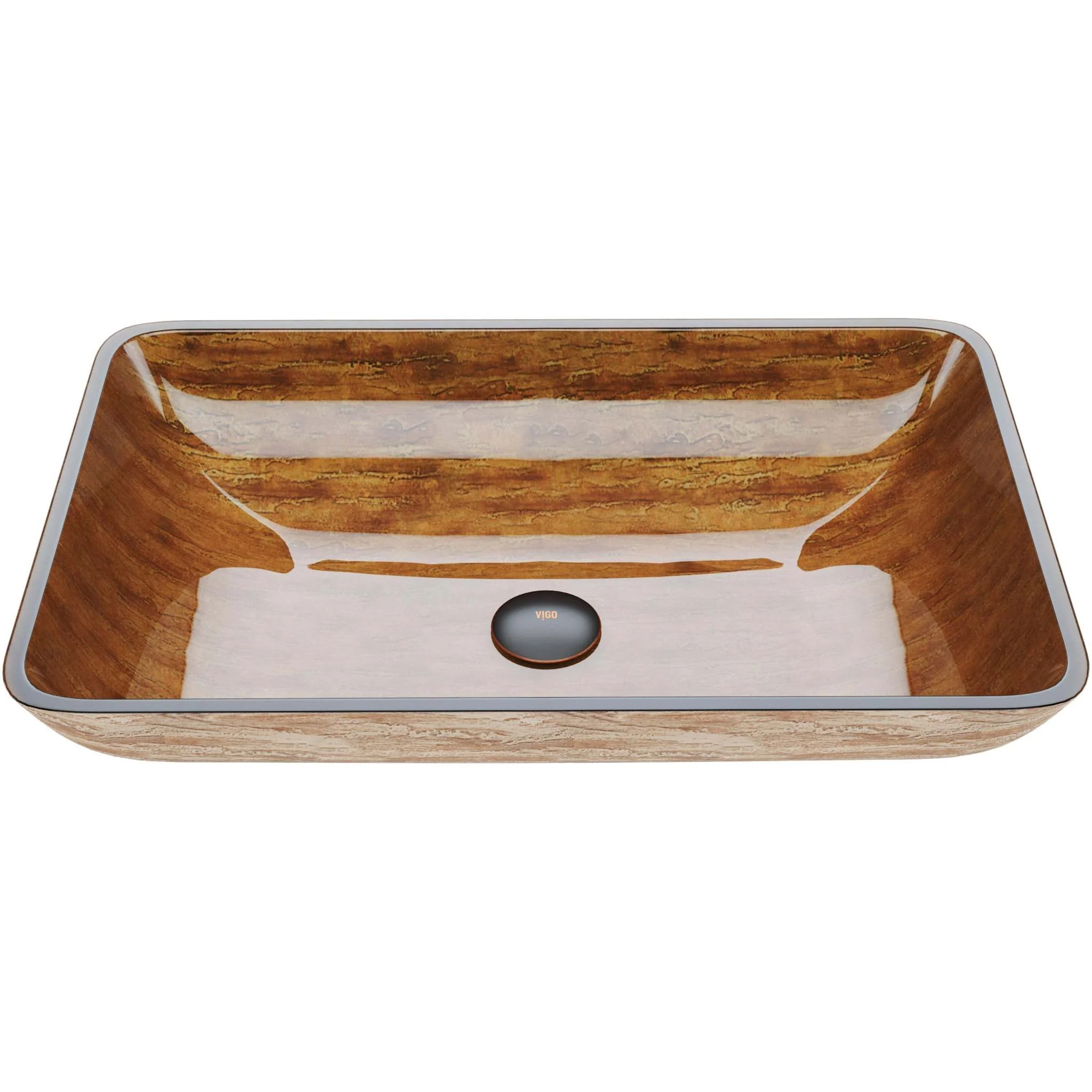 Donatella Rectangular Glass Vessel Sink - Image 18