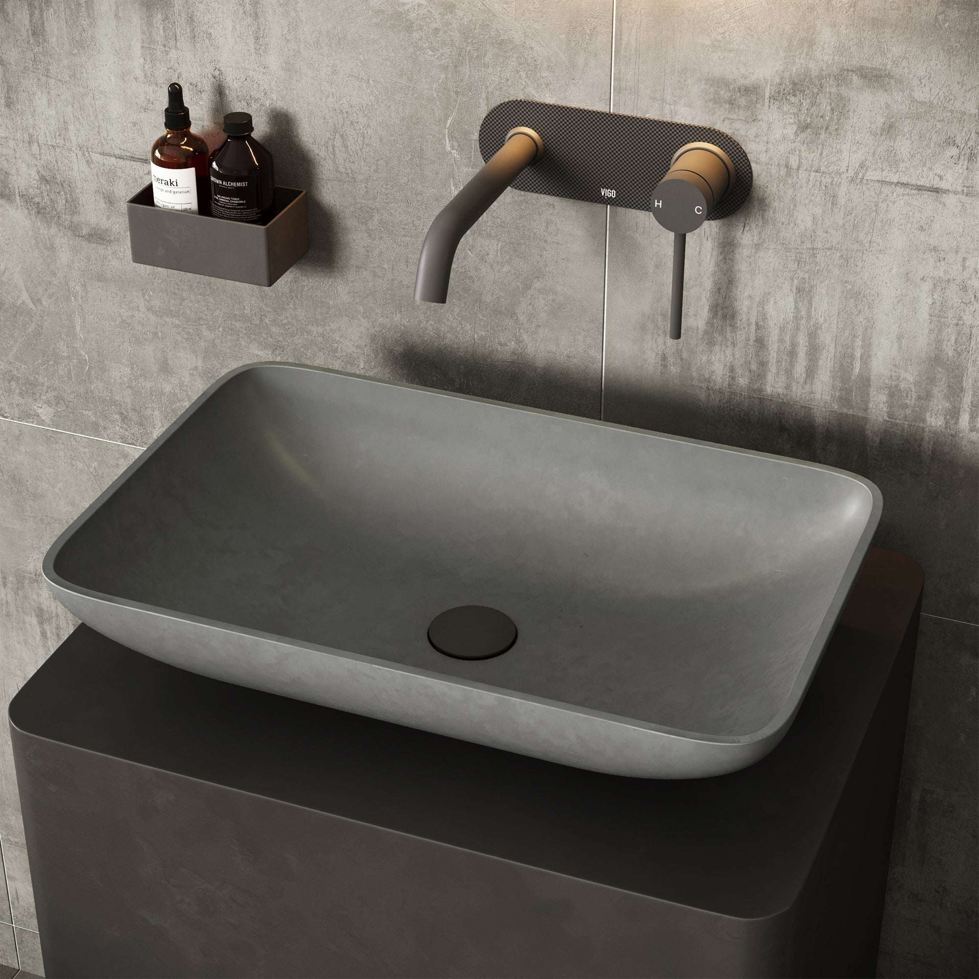 Donatella Rectangular Glass Vessel Sink - Image 42