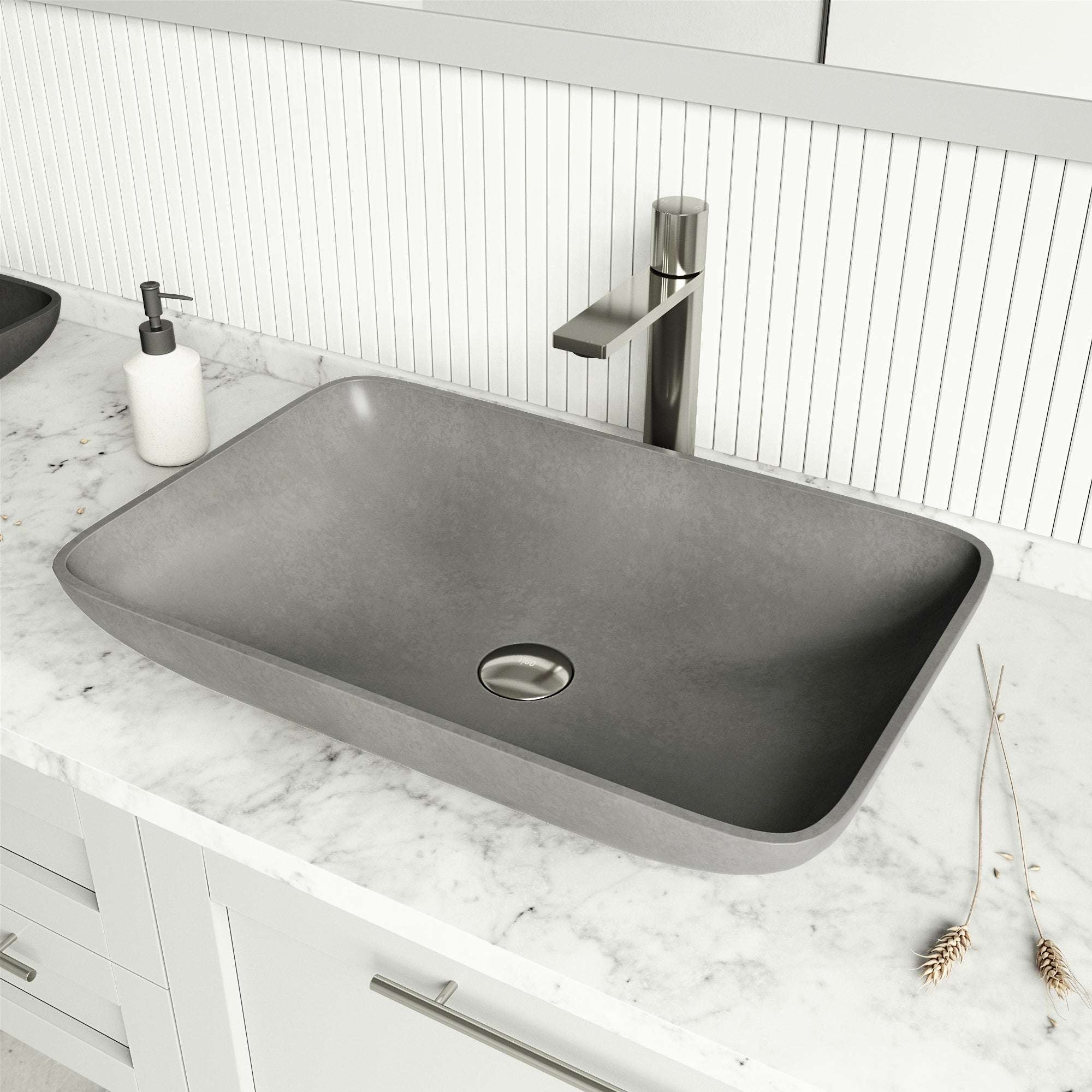 Donatella Rectangular Glass Vessel Sink - Image 43