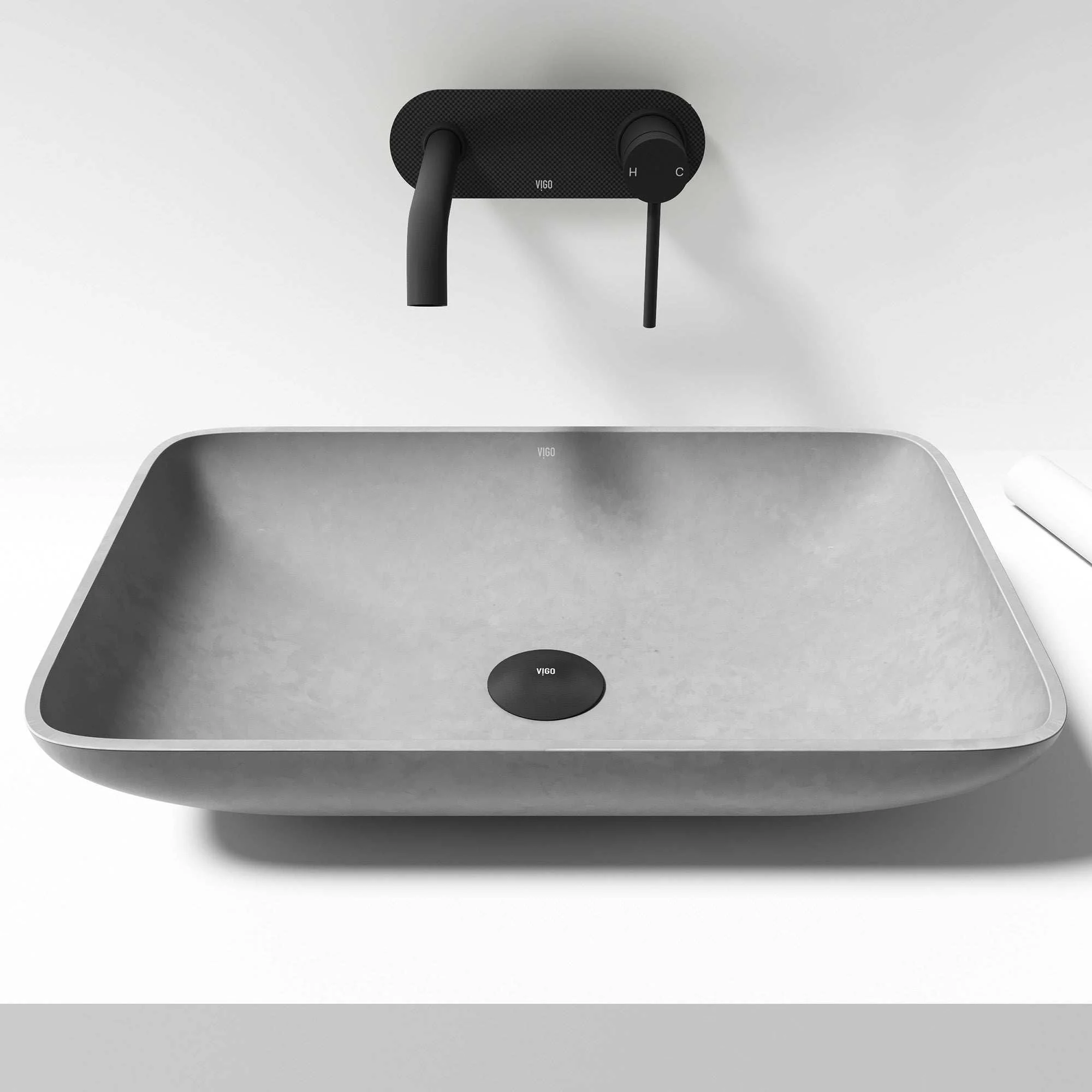 Donatella Rectangular Glass Vessel Sink - Image 7