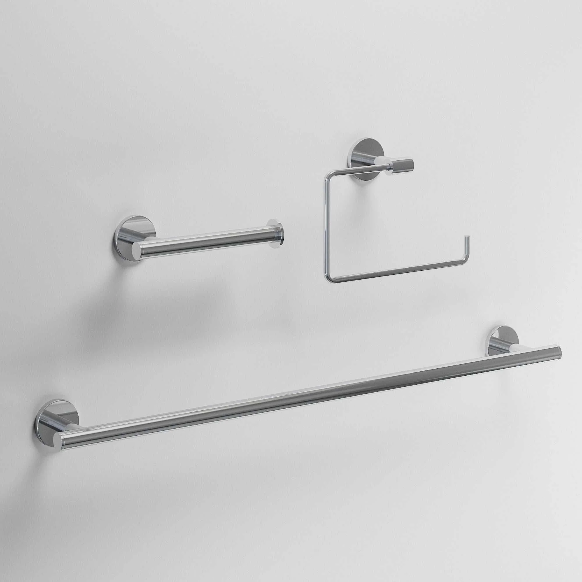 Elan 3-Piece Bath Hardware Set with 24 in. Towel Bar, Toilet Paper Holder, Hand Towel Holder - Image 13