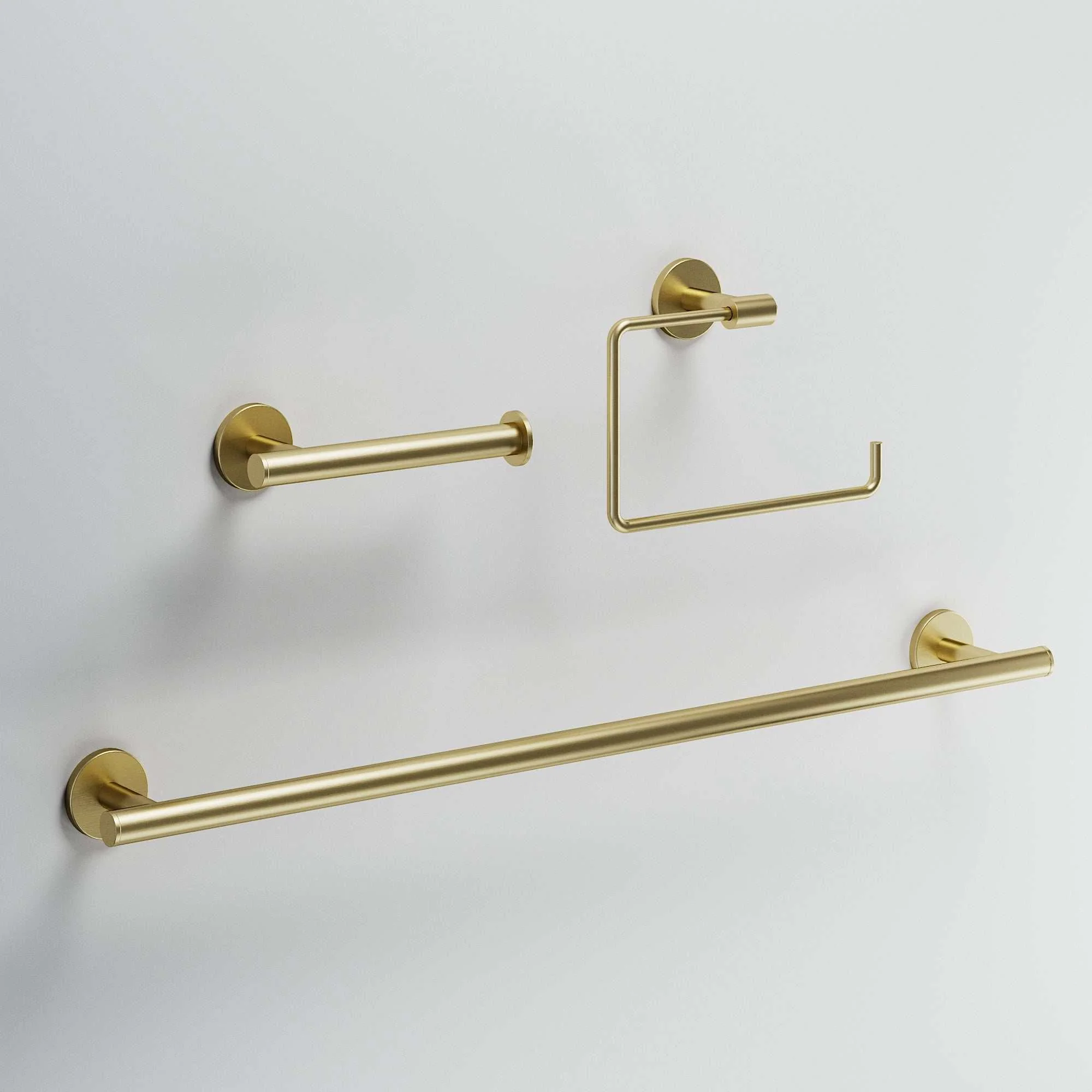 Elan 3-Piece Bath Hardware Set with 24 in. Towel Bar, Toilet Paper Holder, Hand Towel Holder - Image 25