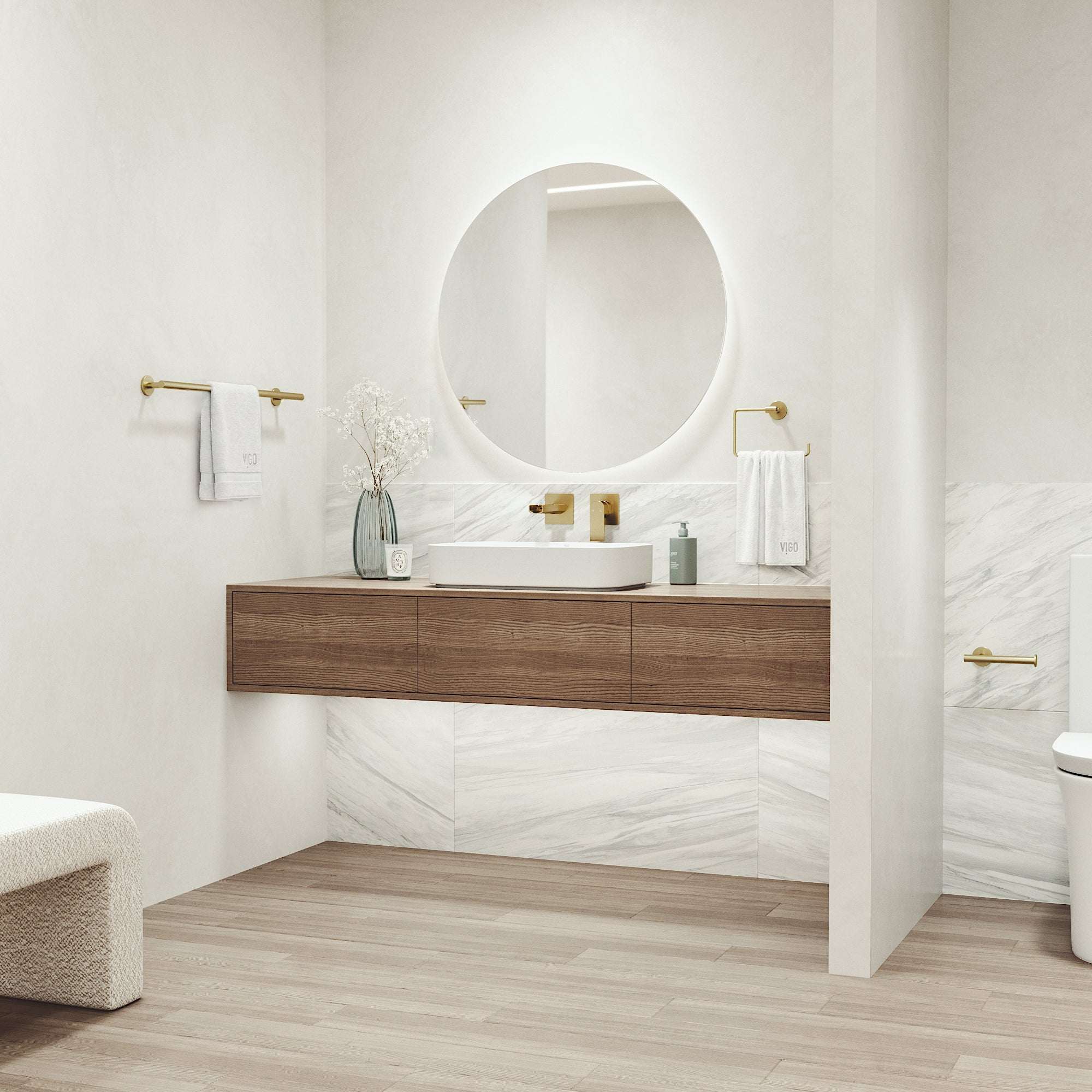 Elan 3-Piece Bath Hardware Set with 24 in. Towel Bar, Toilet Paper Holder, Hand Towel Holder - Image 26