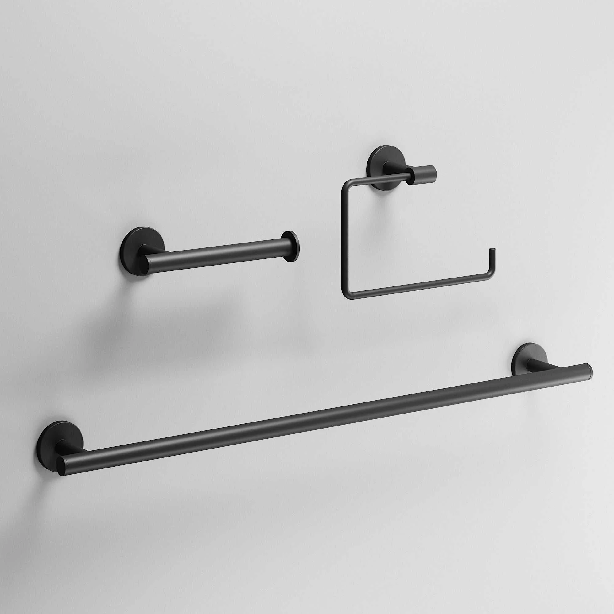 Elan 3-Piece Bath Hardware Set with 24 in. Towel Bar, Toilet Paper Holder, Hand Towel Holder - Image 37