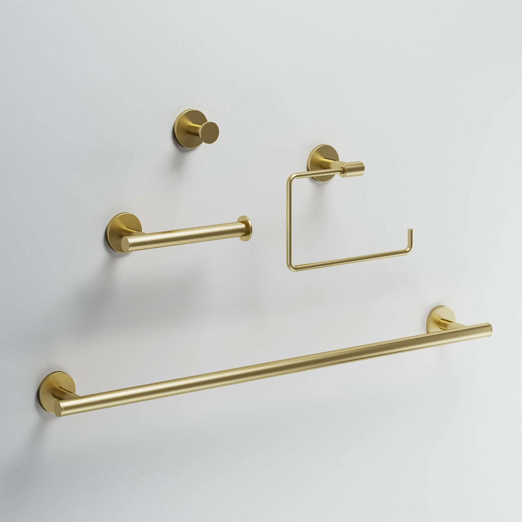 Elan 4-Piece Bath Hardware Set with 24 in. Towel Bar, Toilet Paper Holder, Hand Towel Holder, Hook - Image 14