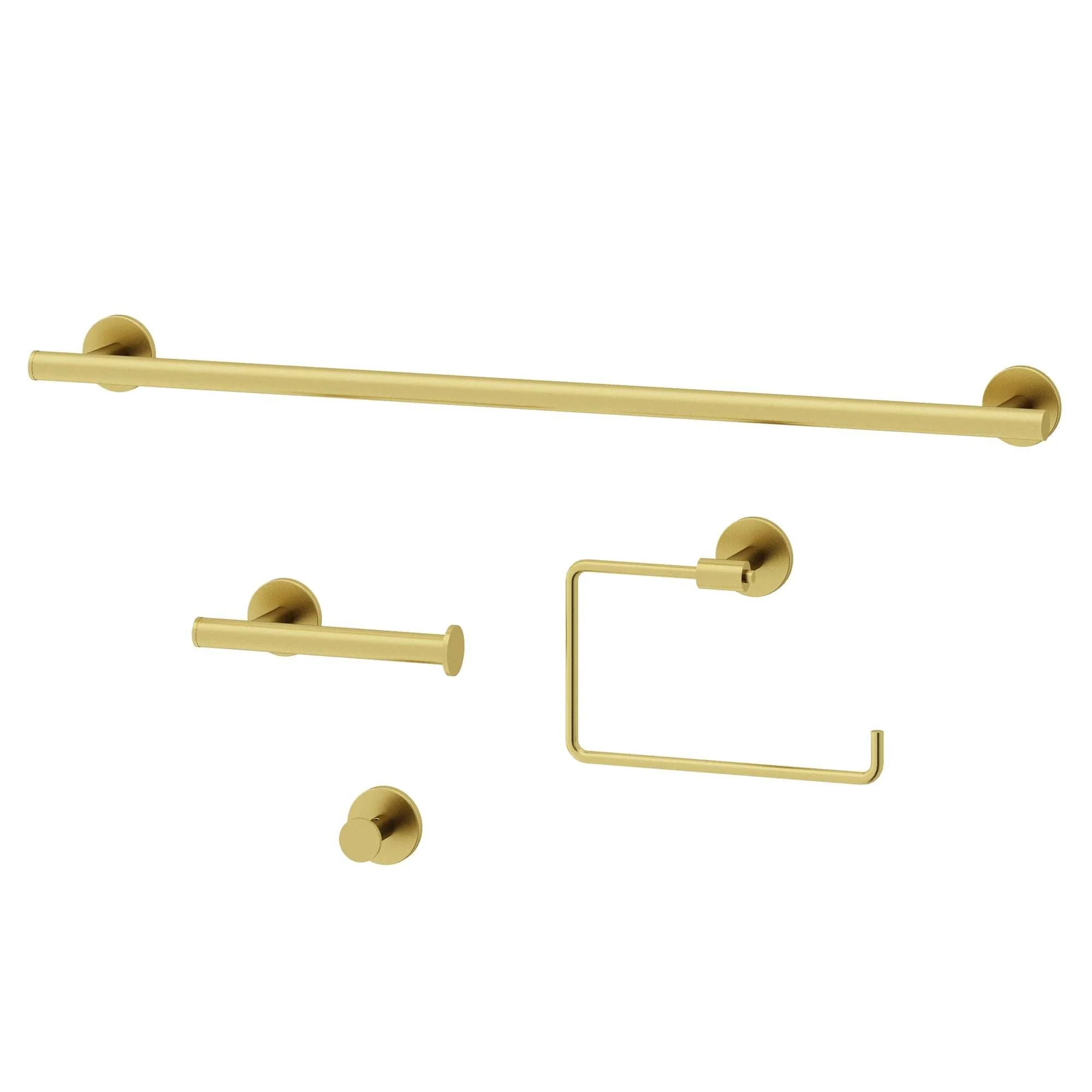 Elan 4-Piece Bath Hardware Set with 24 in. Towel Bar, Toilet Paper Holder, Hand Towel Holder, Hook - Image 26