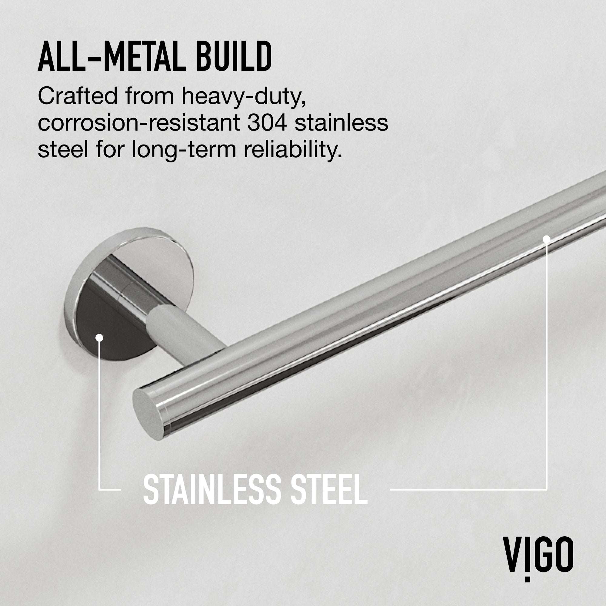 Elan 4-Piece Bath Hardware Set with 24 in. Towel Bar, Toilet Paper Holder, Hand Towel Holder, Hook - Image 4