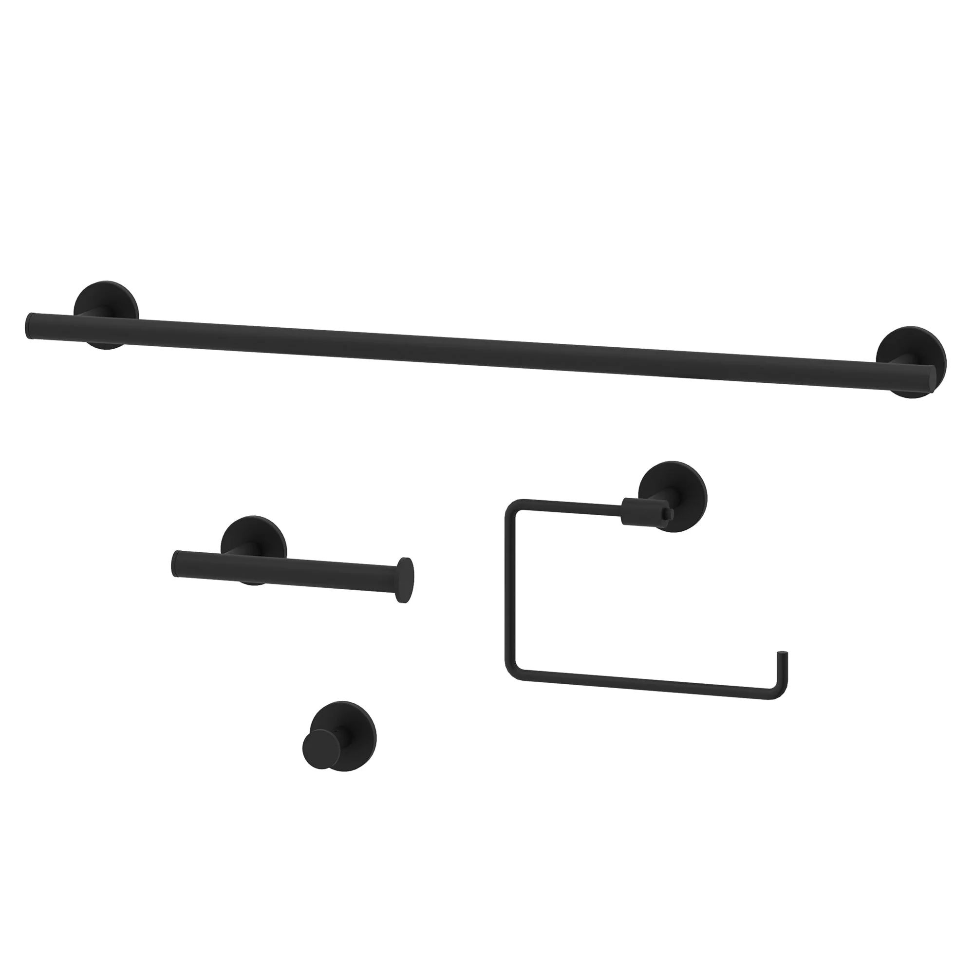 Elan 4-Piece Bath Hardware Set with 24 in. Towel Bar, Toilet Paper Holder, Hand Towel Holder, Hook - Image 52