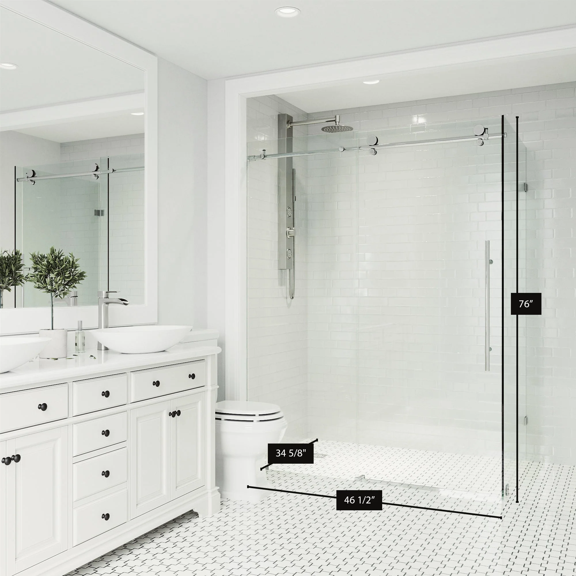 Elan E-Class Frameless Rectangle Shower Enclosure - Image 10