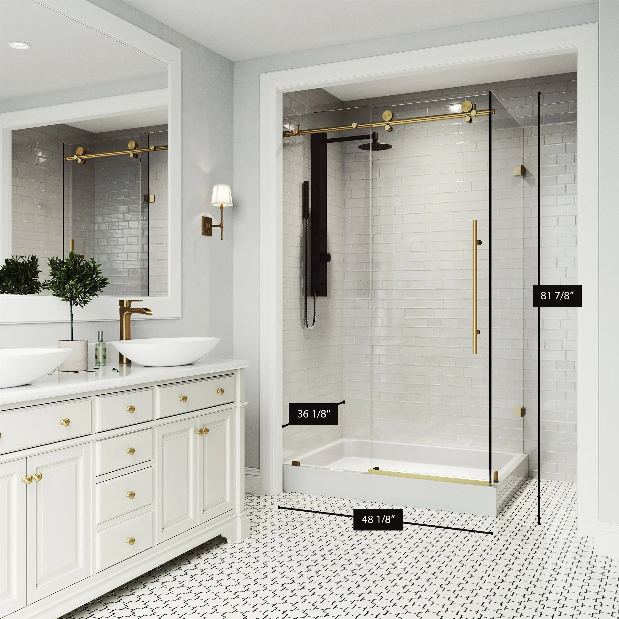 Elan E-Class Frameless Rectangle Shower Enclosure - Image 103