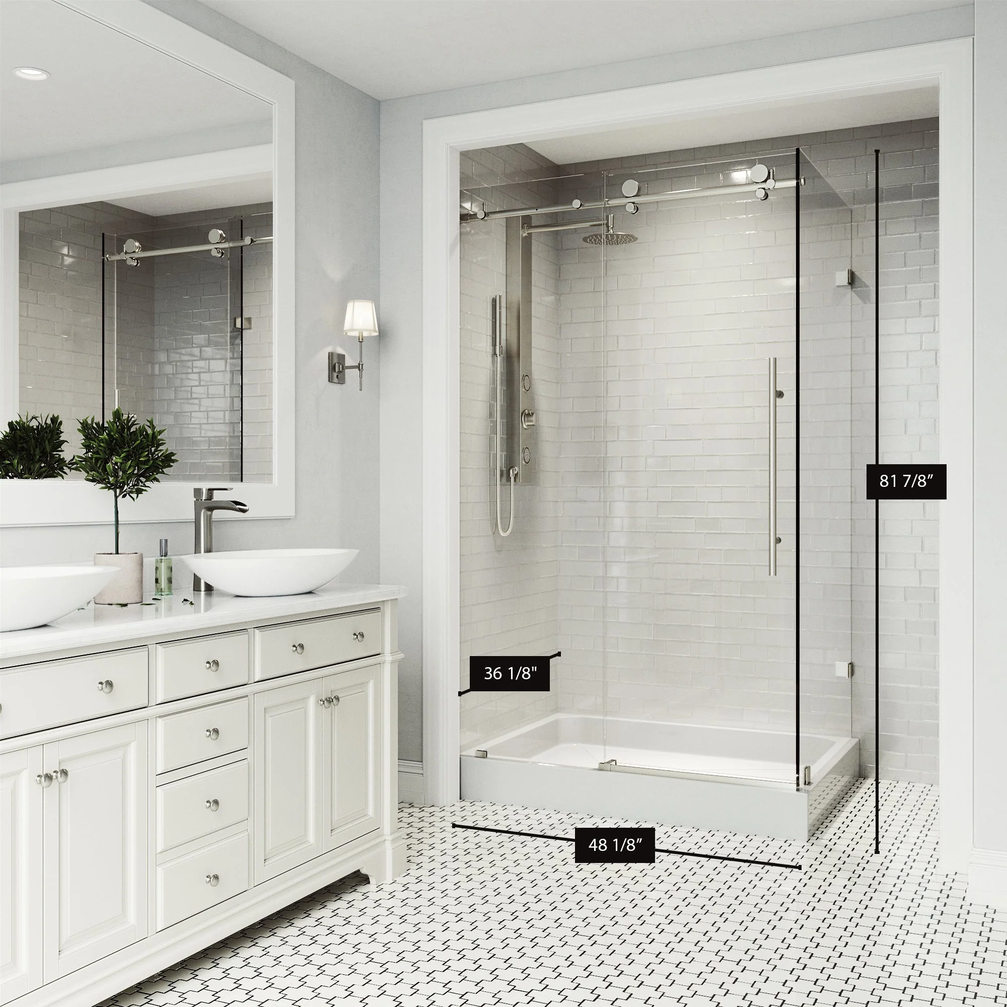 Elan E-Class Frameless Rectangle Shower Enclosure - Image 112
