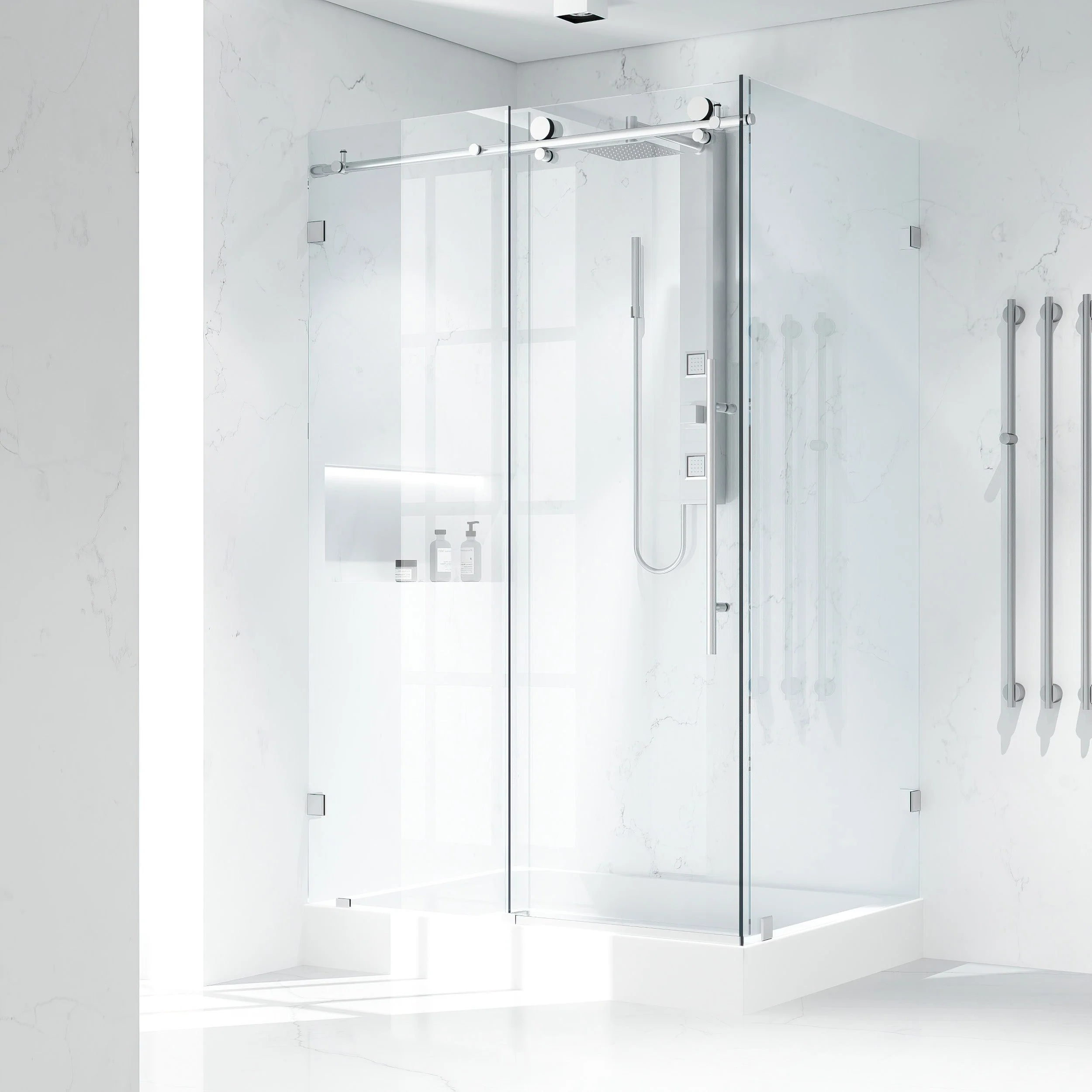 Elan E-Class Frameless Rectangle Shower Enclosure - Image 120
