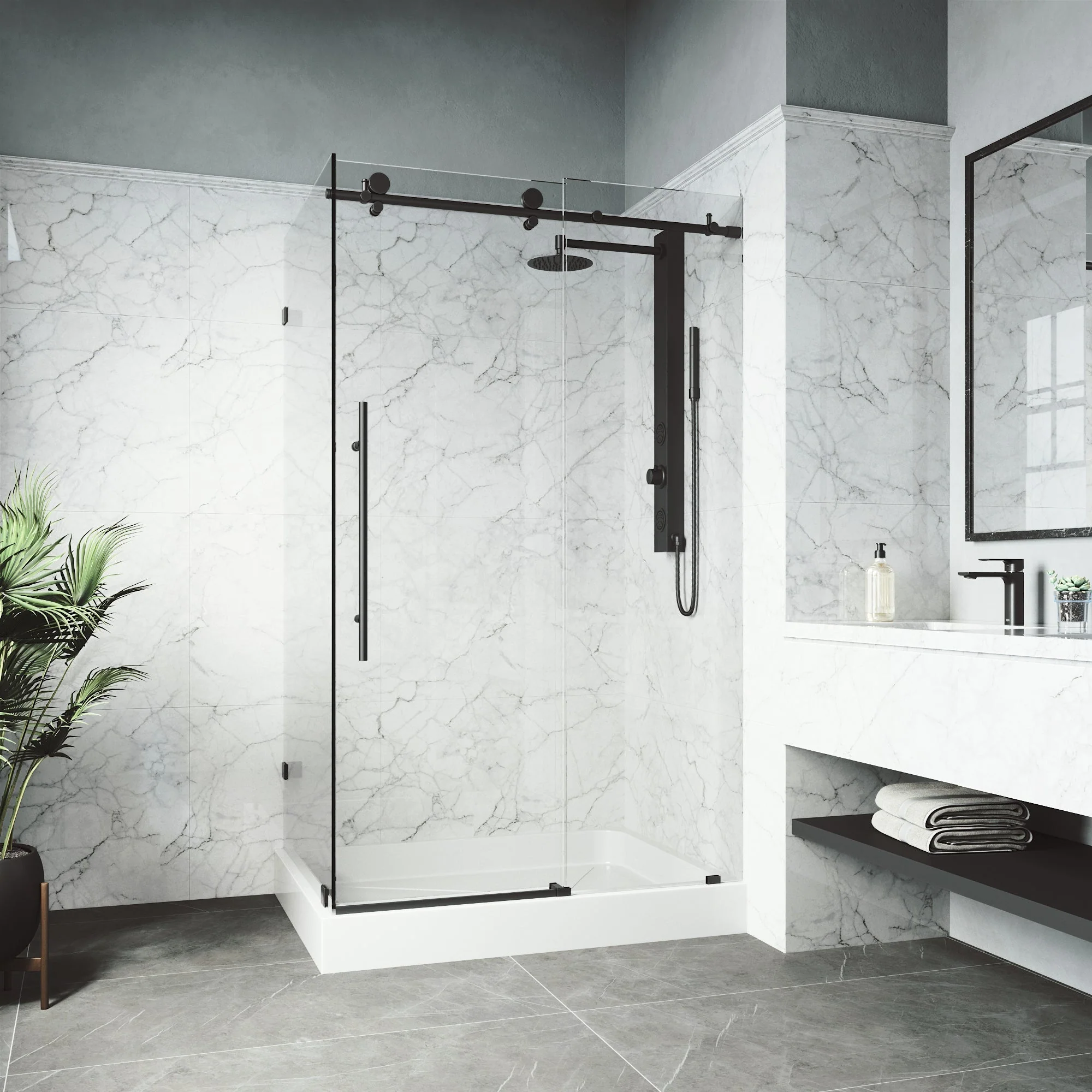 Elan E-Class Frameless Rectangle Shower Enclosure - Image 131