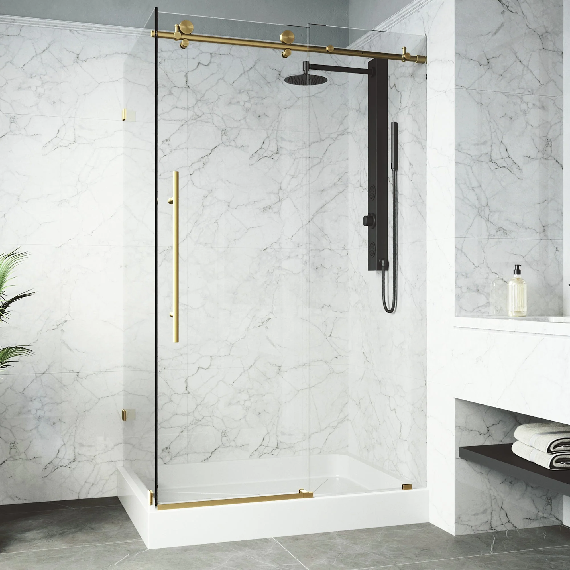 Elan E-Class Frameless Rectangle Shower Enclosure - Image 138