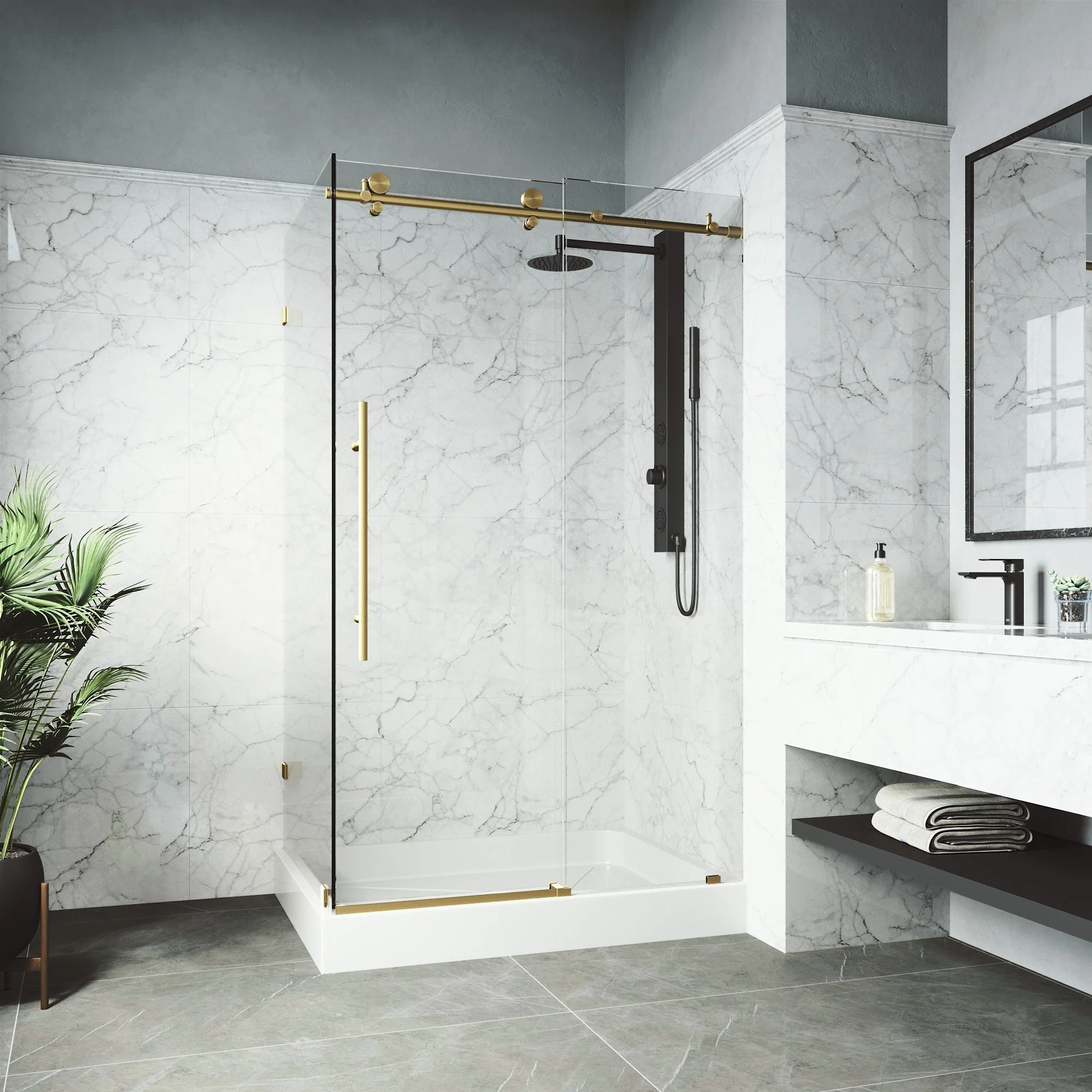 Elan E-Class Frameless Rectangle Shower Enclosure - Image 142