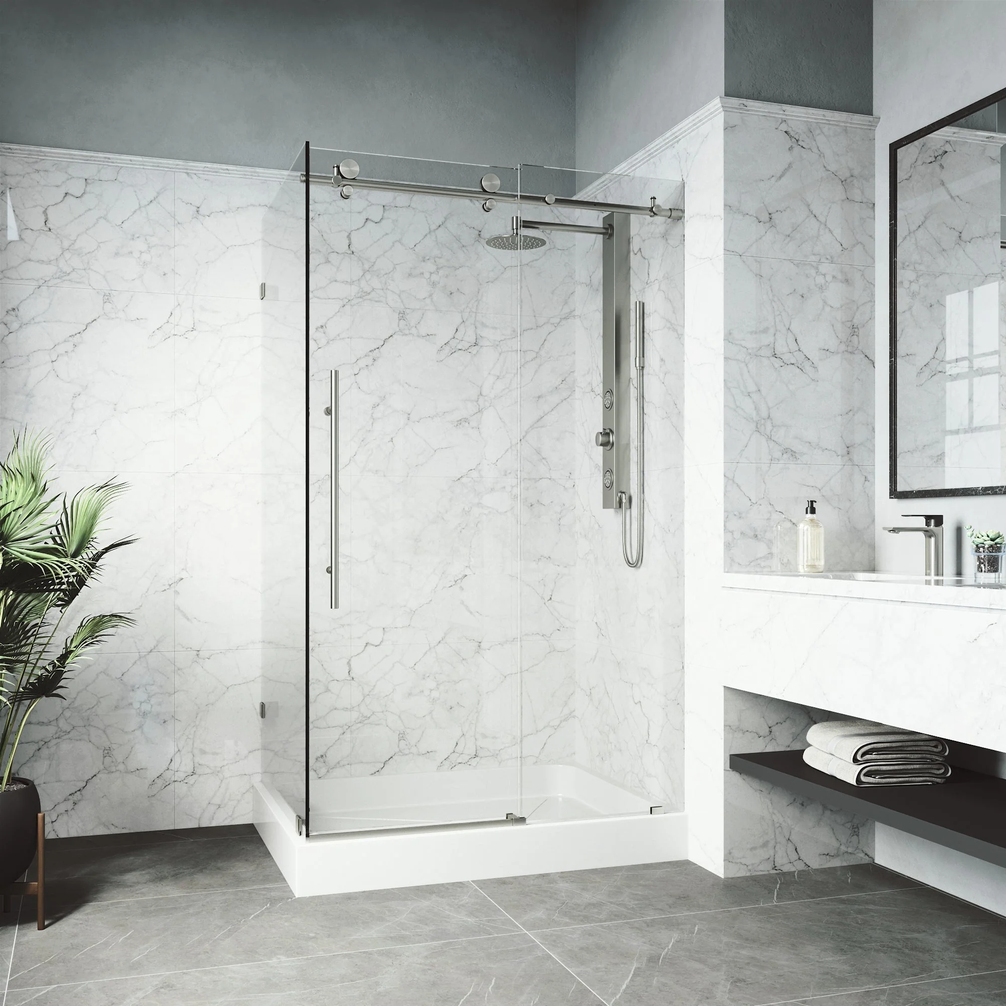 Elan E-Class Frameless Rectangle Shower Enclosure - Image 152