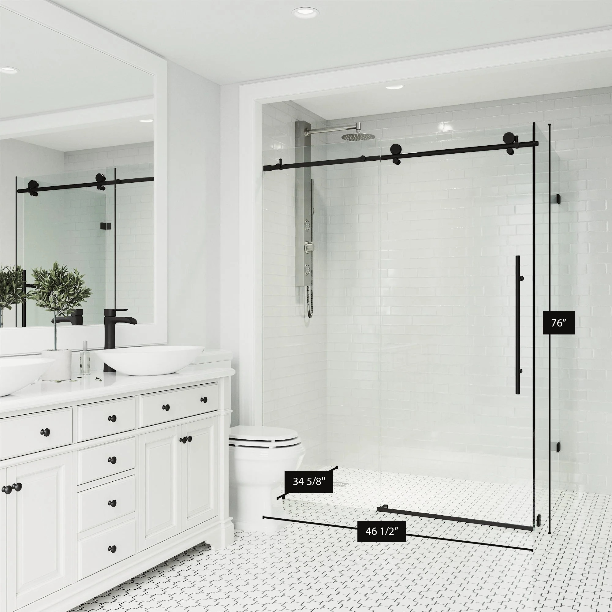 Elan E-Class Frameless Rectangle Shower Enclosure - Image 20
