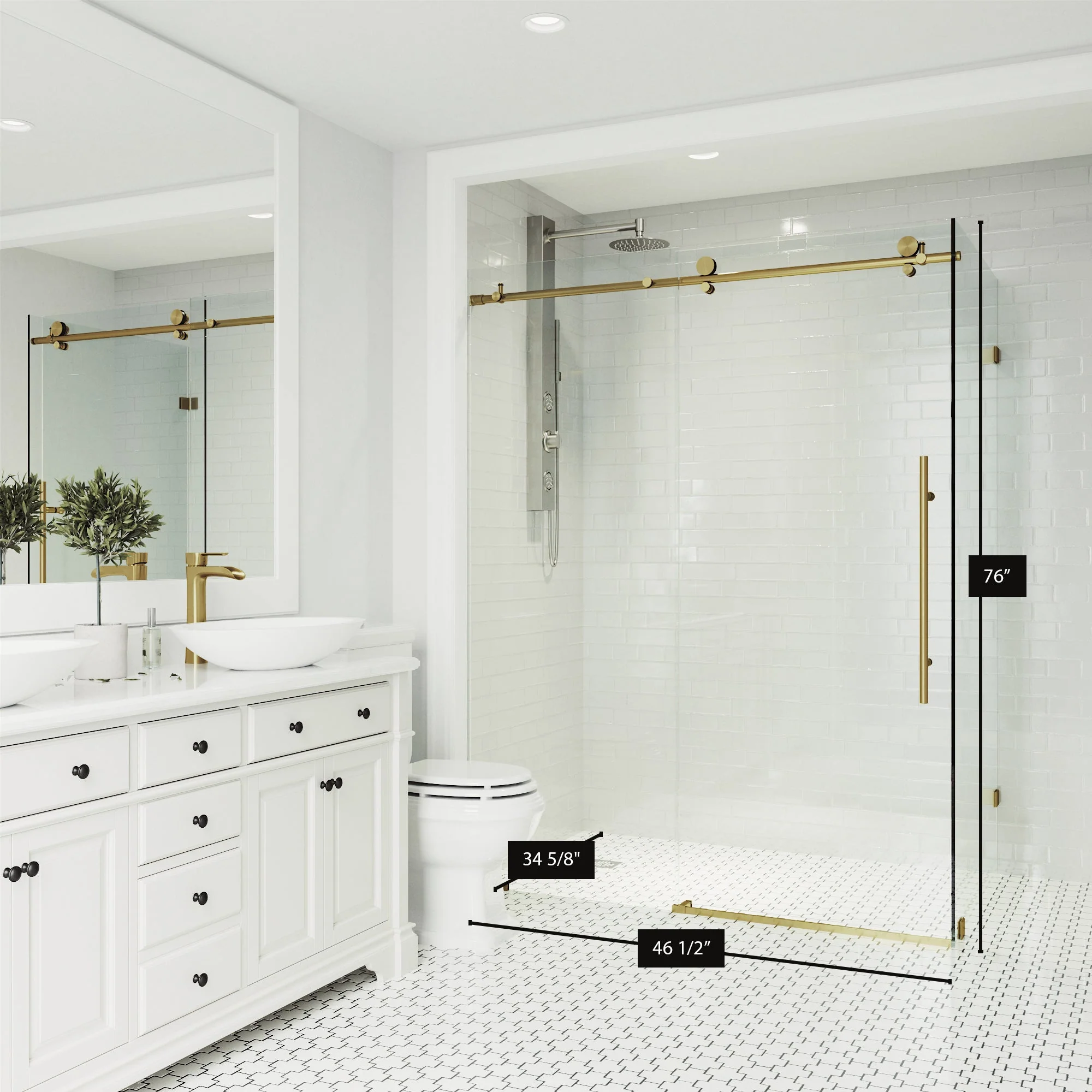 Elan E-Class Frameless Rectangle Shower Enclosure - Image 22
