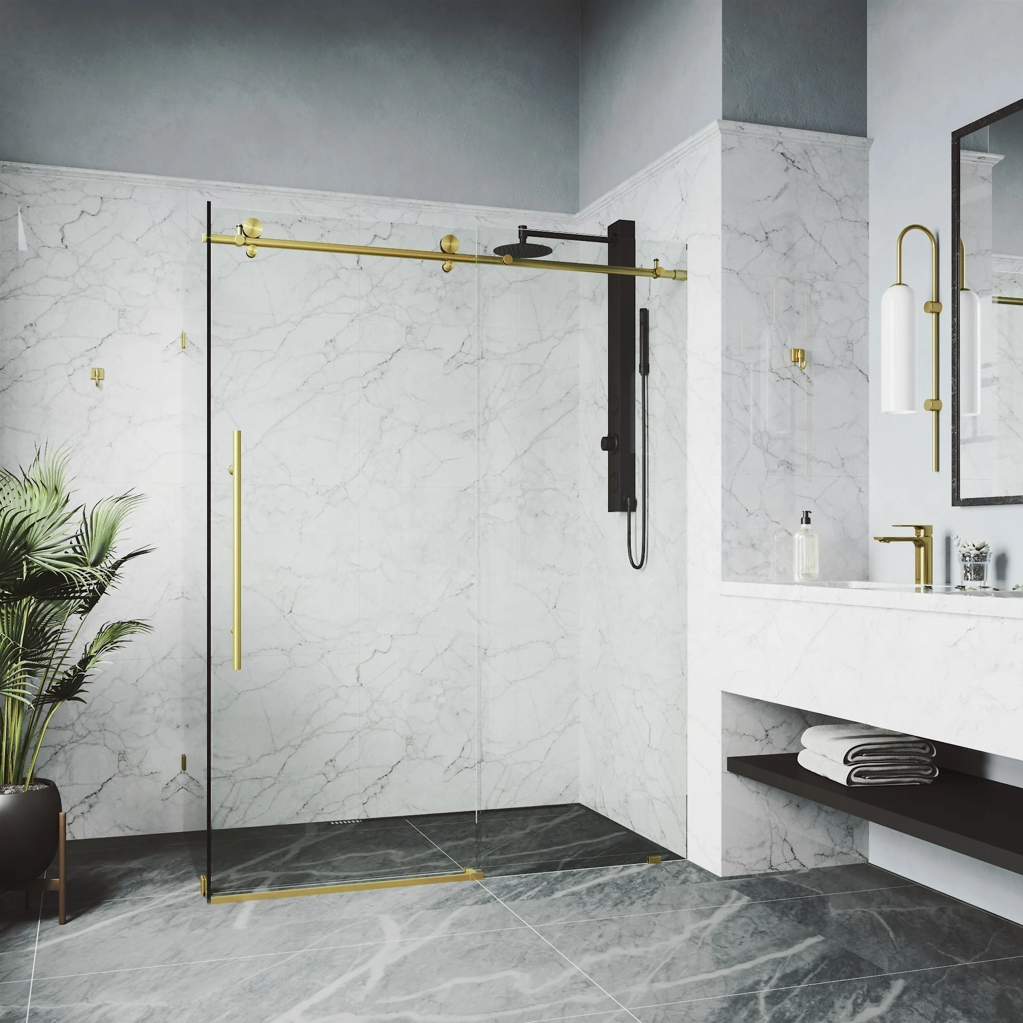 Elan E-Class Frameless Rectangle Shower Enclosure - Image 25