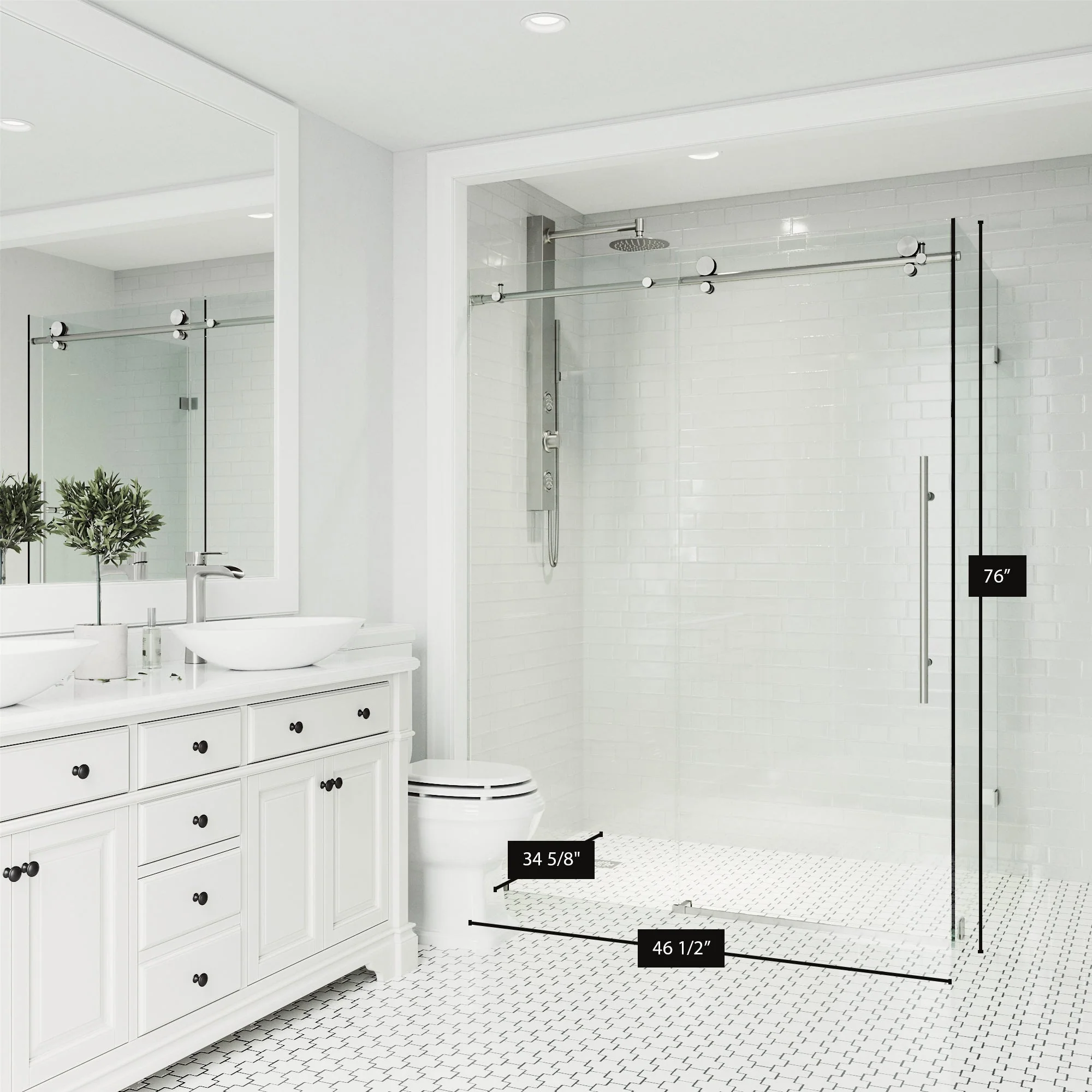 Elan E-Class Frameless Rectangle Shower Enclosure - Image 32