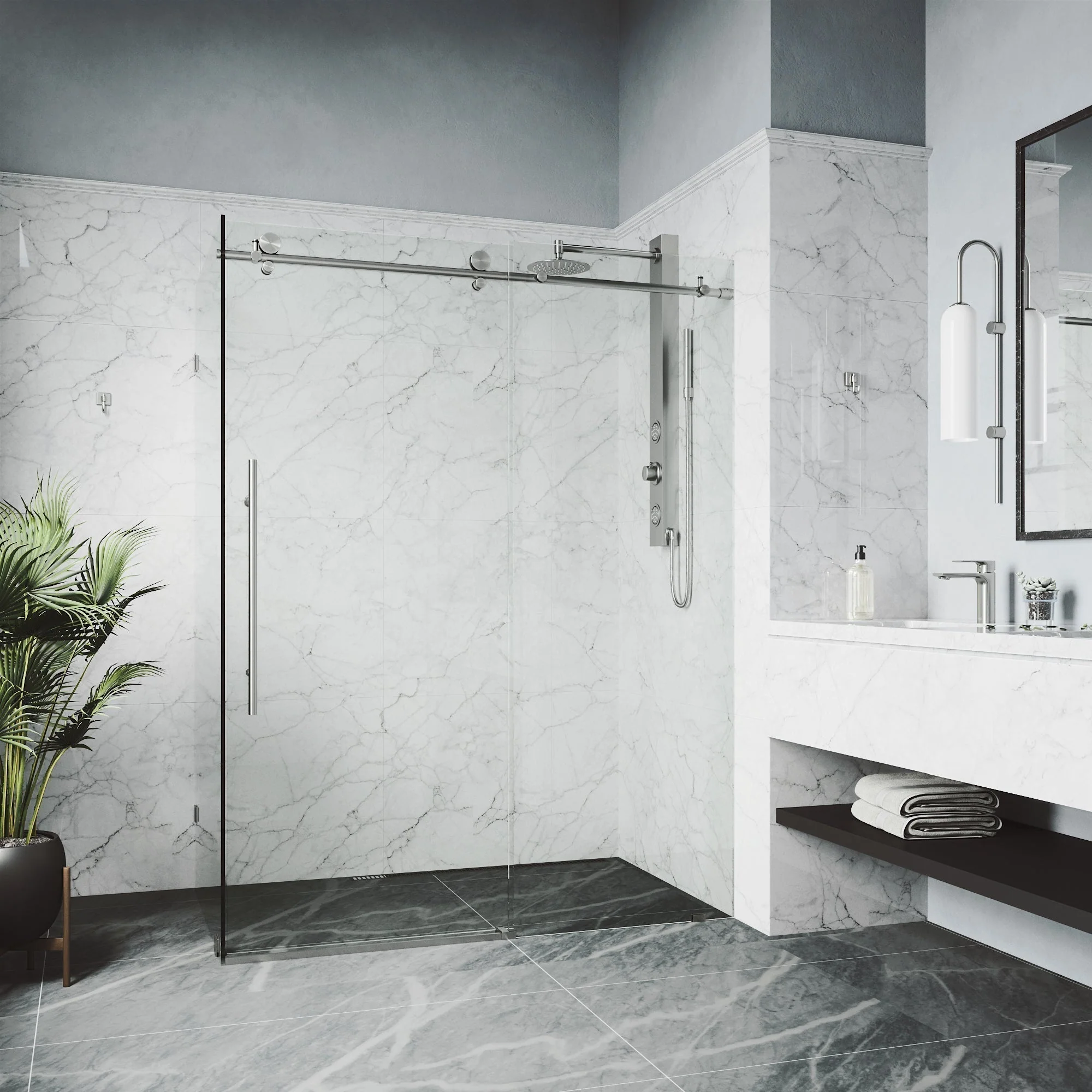 Elan E-Class Frameless Rectangle Shower Enclosure - Image 35