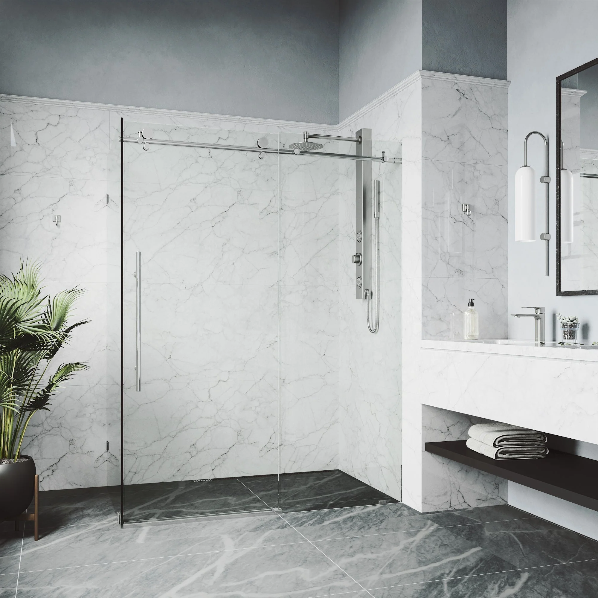 Elan E-Class Frameless Rectangle Shower Enclosure - Image 4