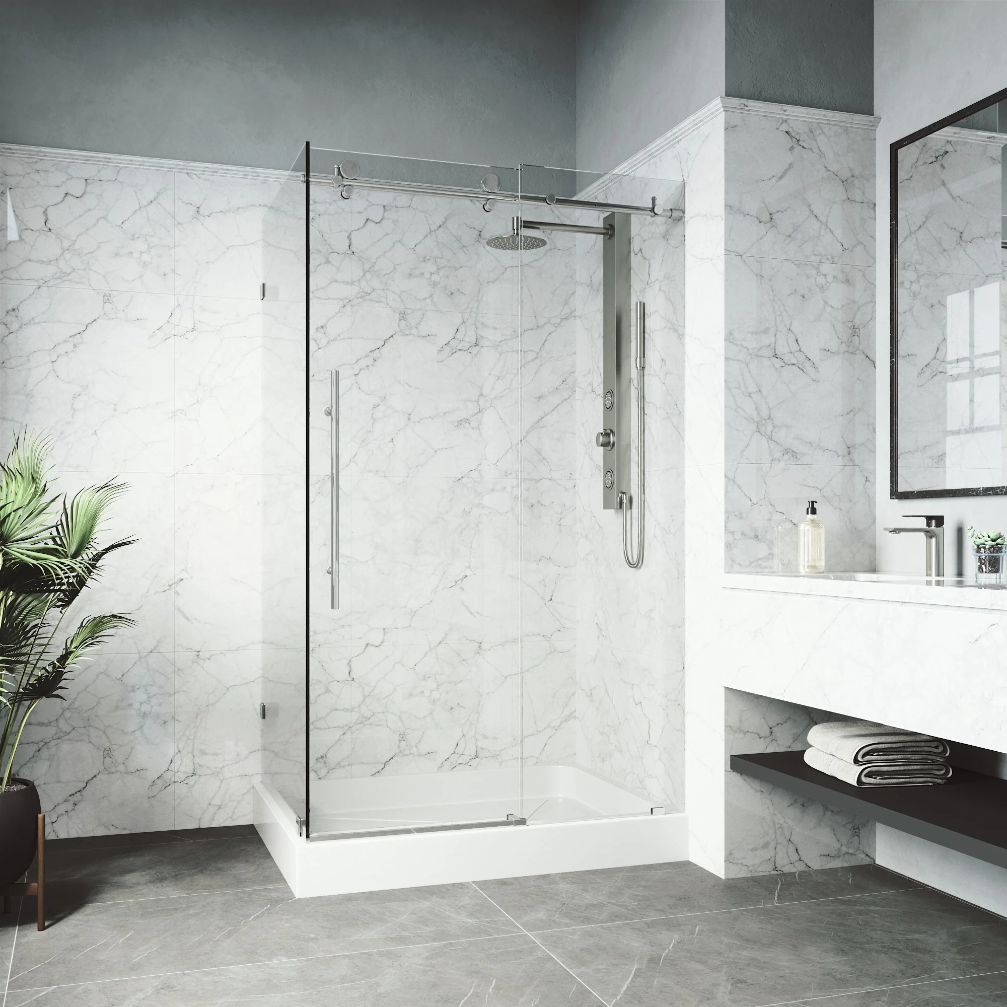 Elan E-Class Frameless Rectangle Shower Enclosure - Image 43