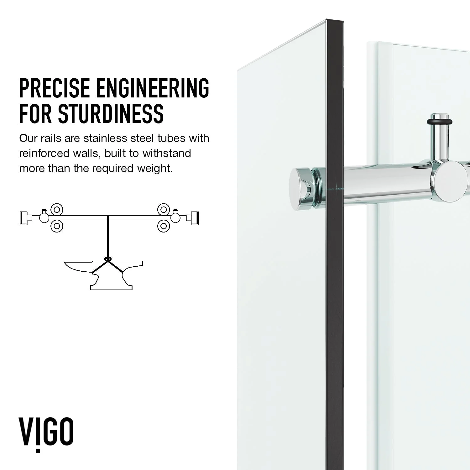 Elan E-Class Frameless Rectangle Shower Enclosure - Image 47